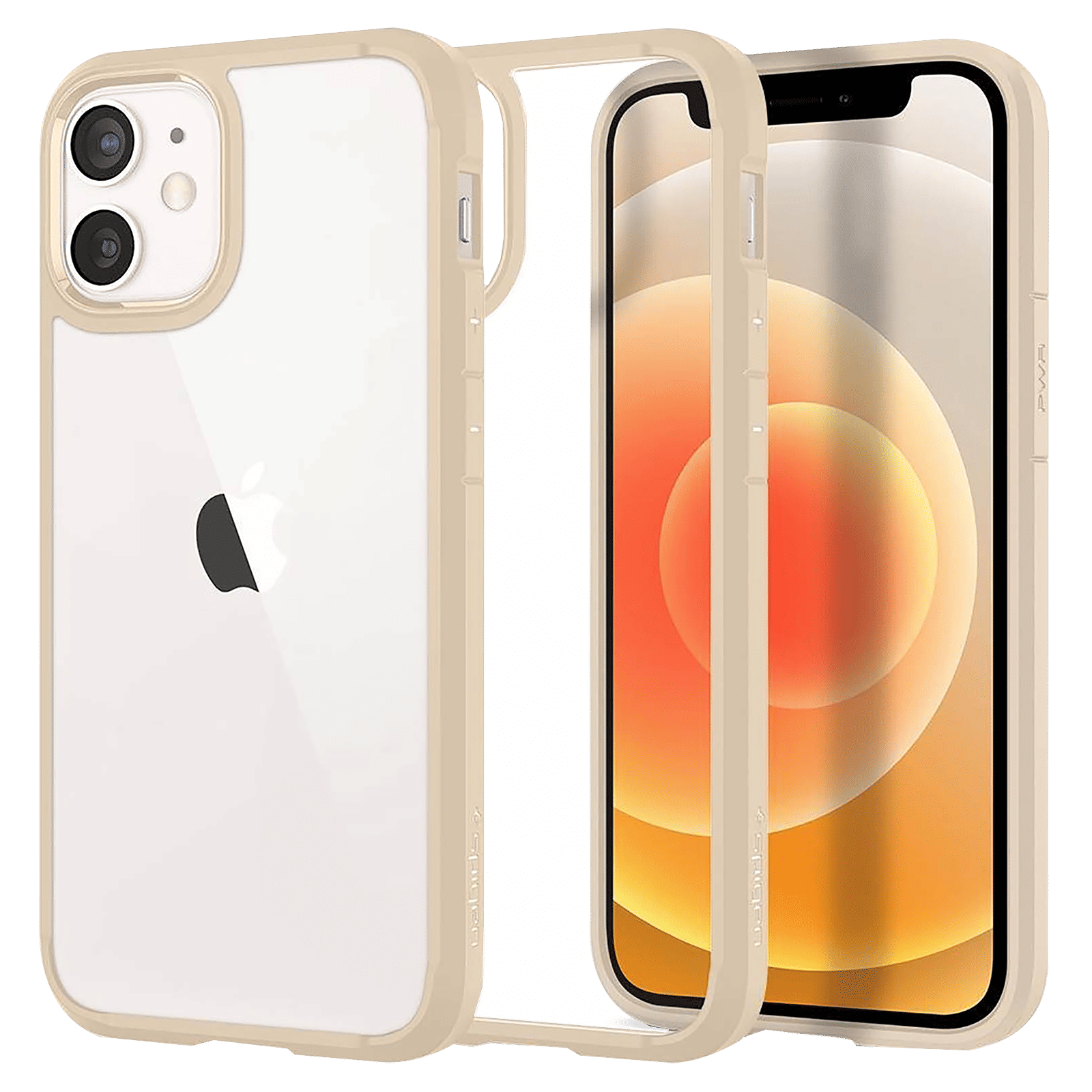 spigen Ultra Hybrid TPU Back Cover for Apple iPhone 12 Mini (Wireless Charging Compatible?, Sand Beige)_1