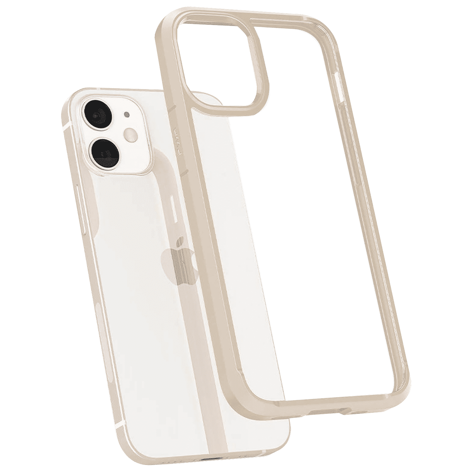 spigen Ultra Hybrid TPU Back Cover for Apple iPhone 12 Mini (Wireless Charging Compatible?, Sand Beige)_6