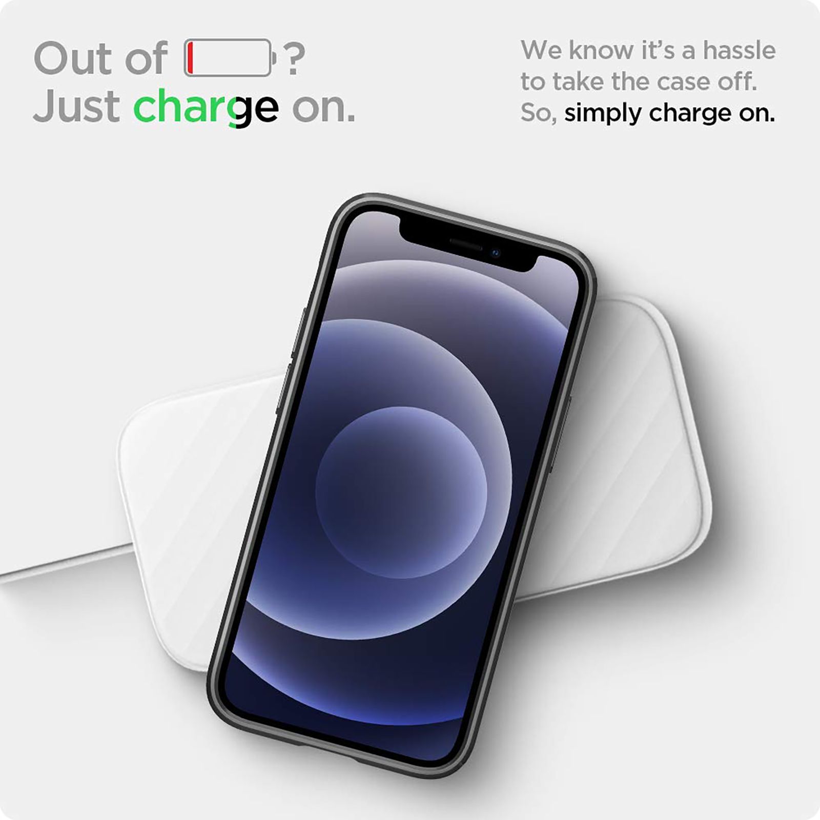 spigen TPU & Silicone Back Cover for Apple iPhone 12 Mini (Wireless Charging Compatible, Chrome Gray)_9