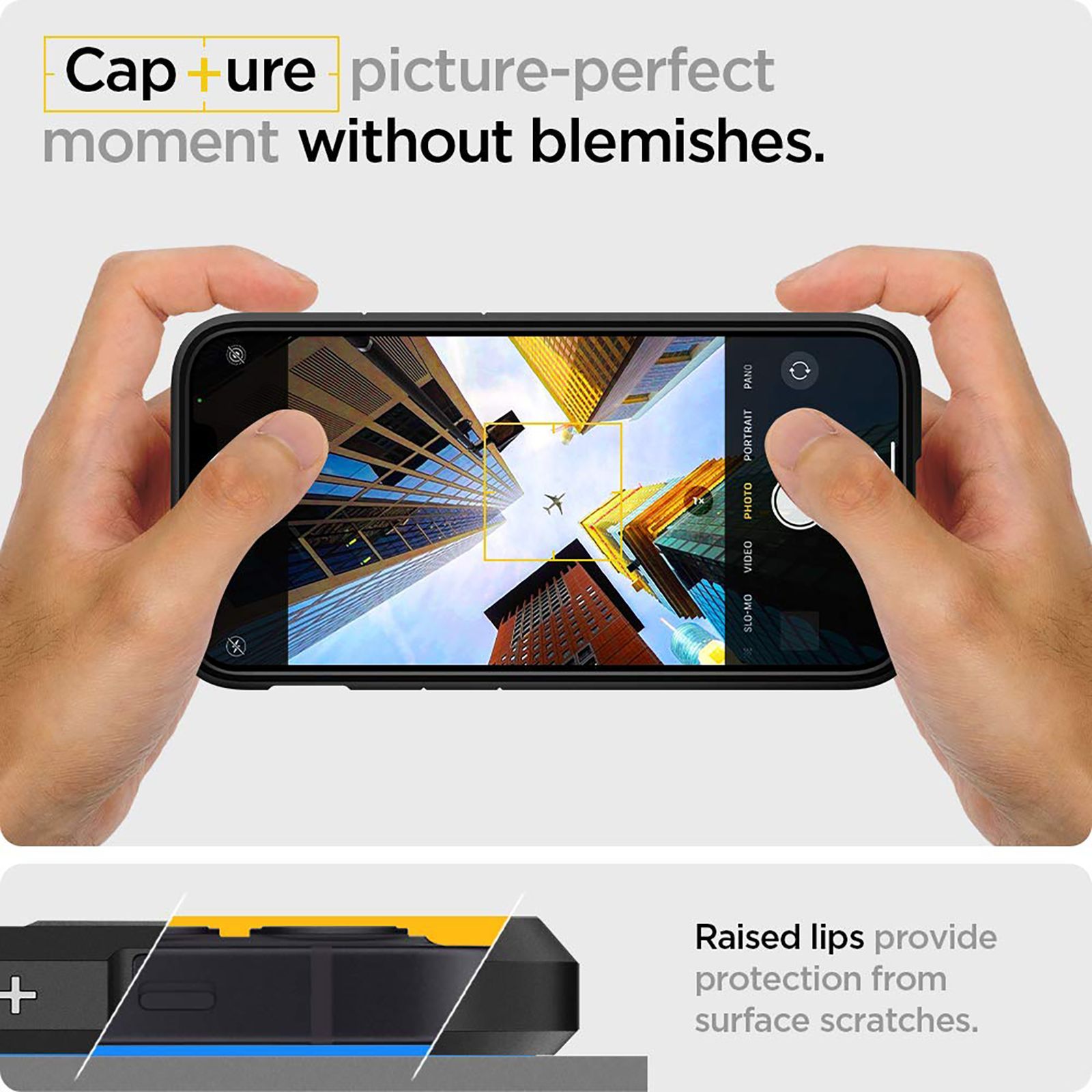 spigen Ultra Hybrid TPU & Polycarbonate Back Cover for Apple iPhone 12 Mini (Air Cushion Technology, Matte Black)_14