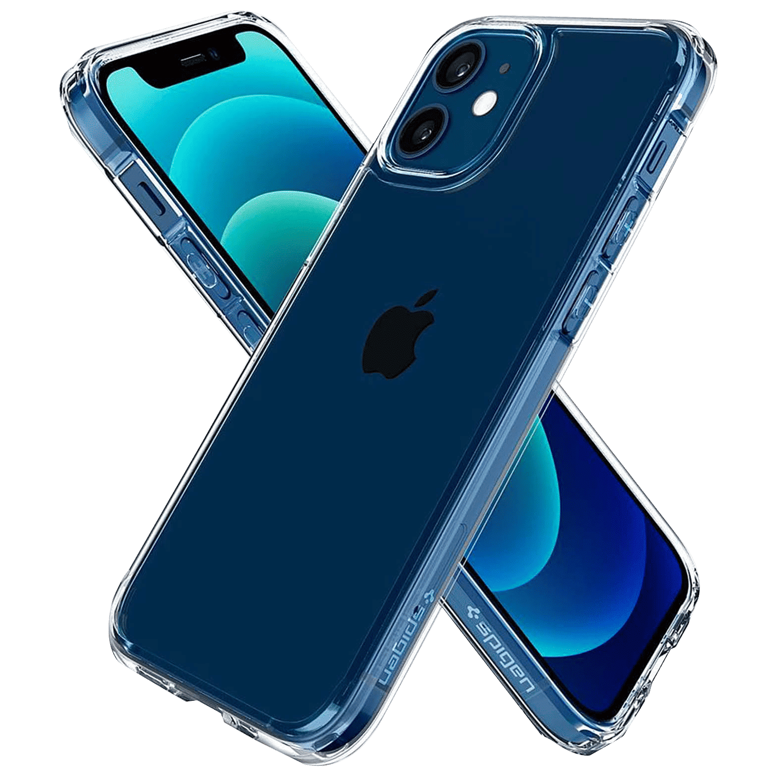 spigen Ultra Hybrid TPU & Polycarbonate Back Cover for Apple iPhone 12 Mini (Air Cushion Technology, Crystal Clear)_8