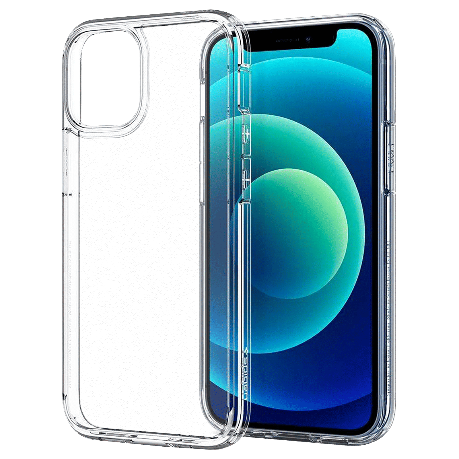 spigen Ultra Hybrid TPU & Polycarbonate Back Cover for Apple iPhone 12 Mini (Air Cushion Technology, Crystal Clear)_10