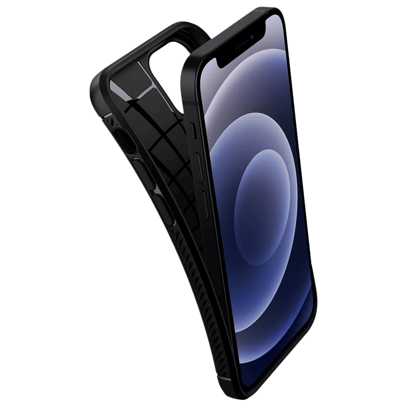 spigen Rugged Armor TPU Back Cover for Apple iPhone 12 Mini (Wireless Charging Compatible, Matte Black) spigen Rugged Armor TPU Back Cover for Apple iPhone 12 Mini (Wireless Charging Compatible, Matte Black)_8