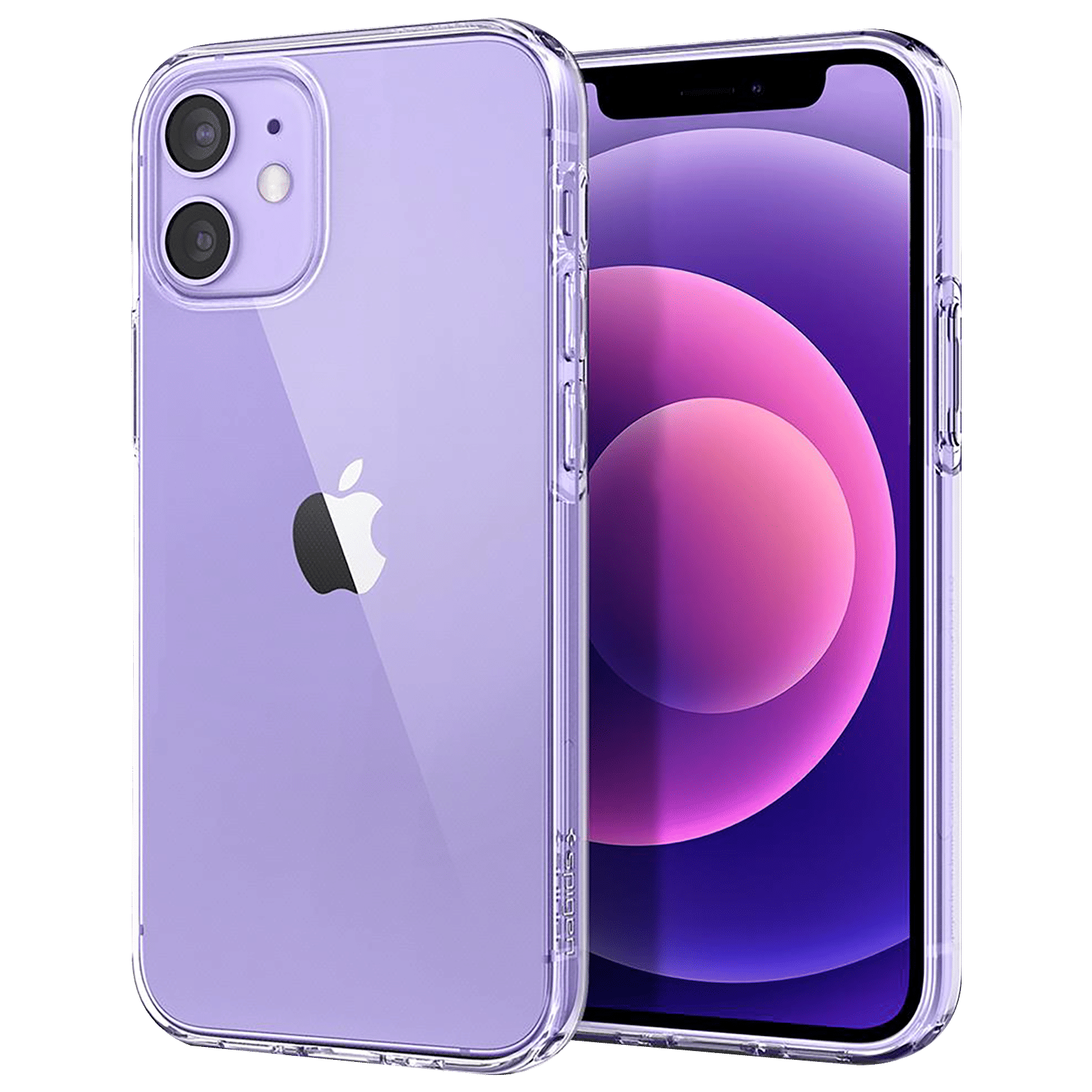 spigen Liquid Crystal Soft TPU & Polycarbonate Back Cover for Apple iPhone 12 Mini (Wireless Charging Compatible, Crystal Clear)_1