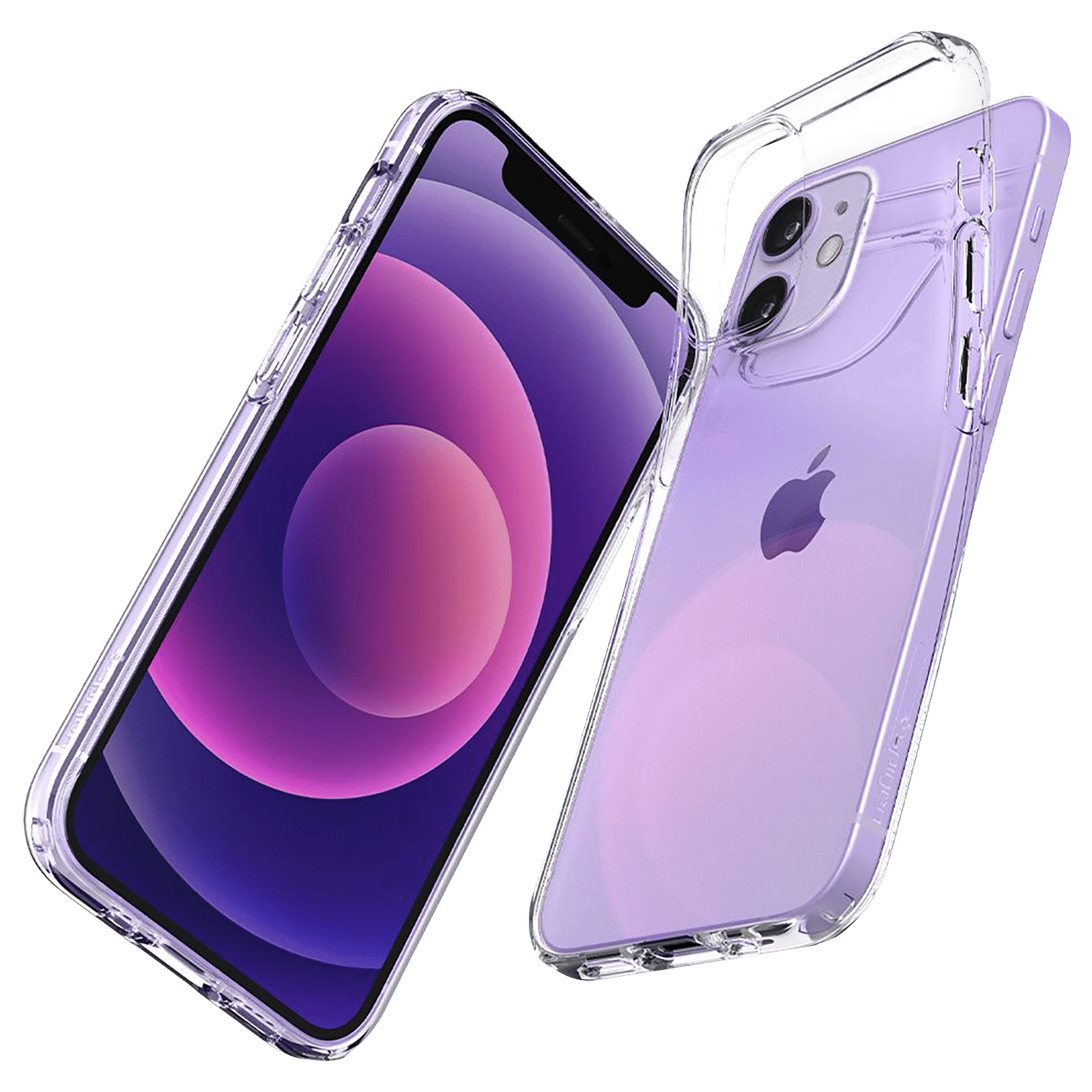 spigen Liquid Crystal Soft TPU & Polycarbonate Back Cover for Apple iPhone 12 Mini (Wireless Charging Compatible, Crystal Clear)_9