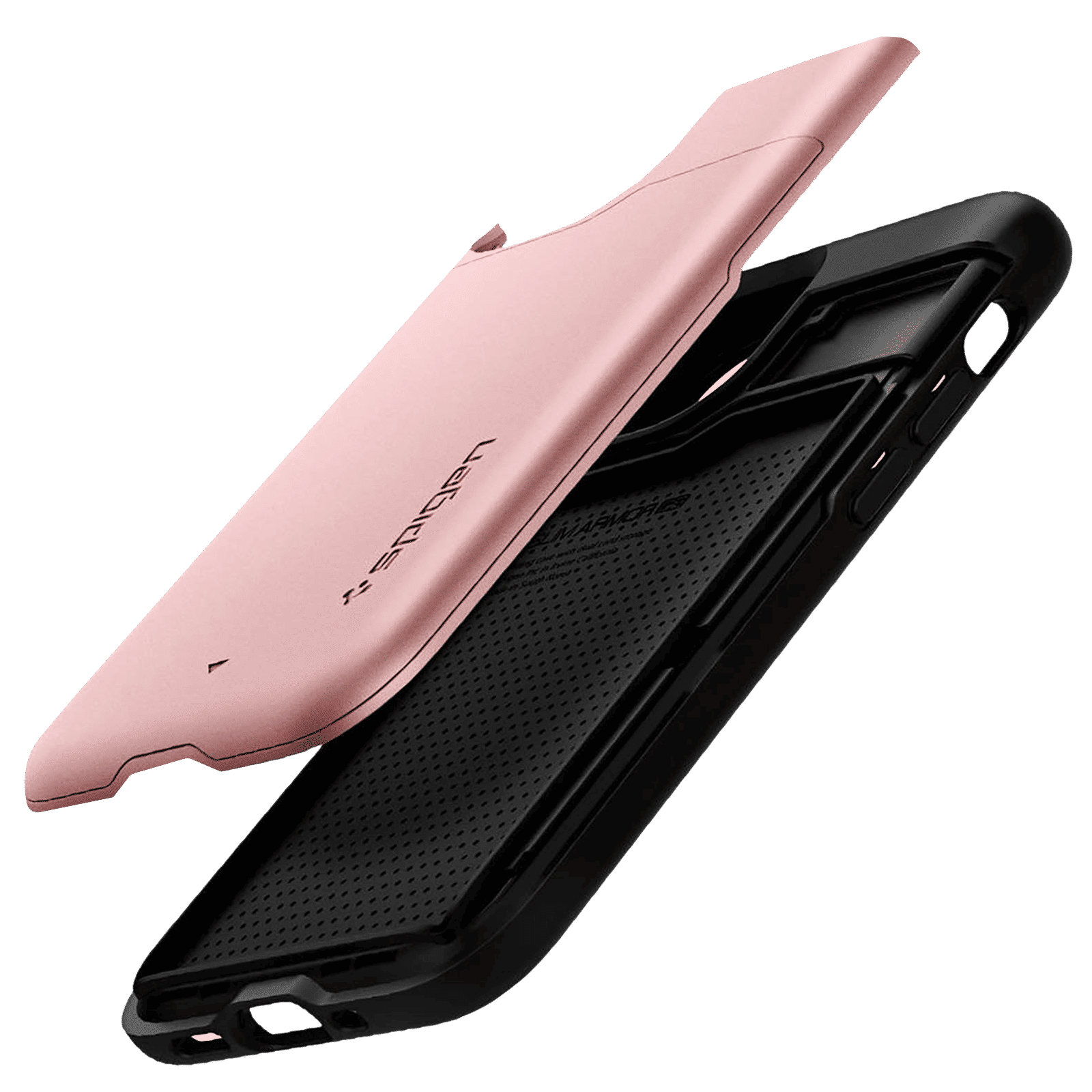 spigen Slim Armor CS Hard & Soft TPU & Polycarbonate Back Cover for Apple iPhone 12 Mini (Air Cushion Technology, Rose Gold)_10
