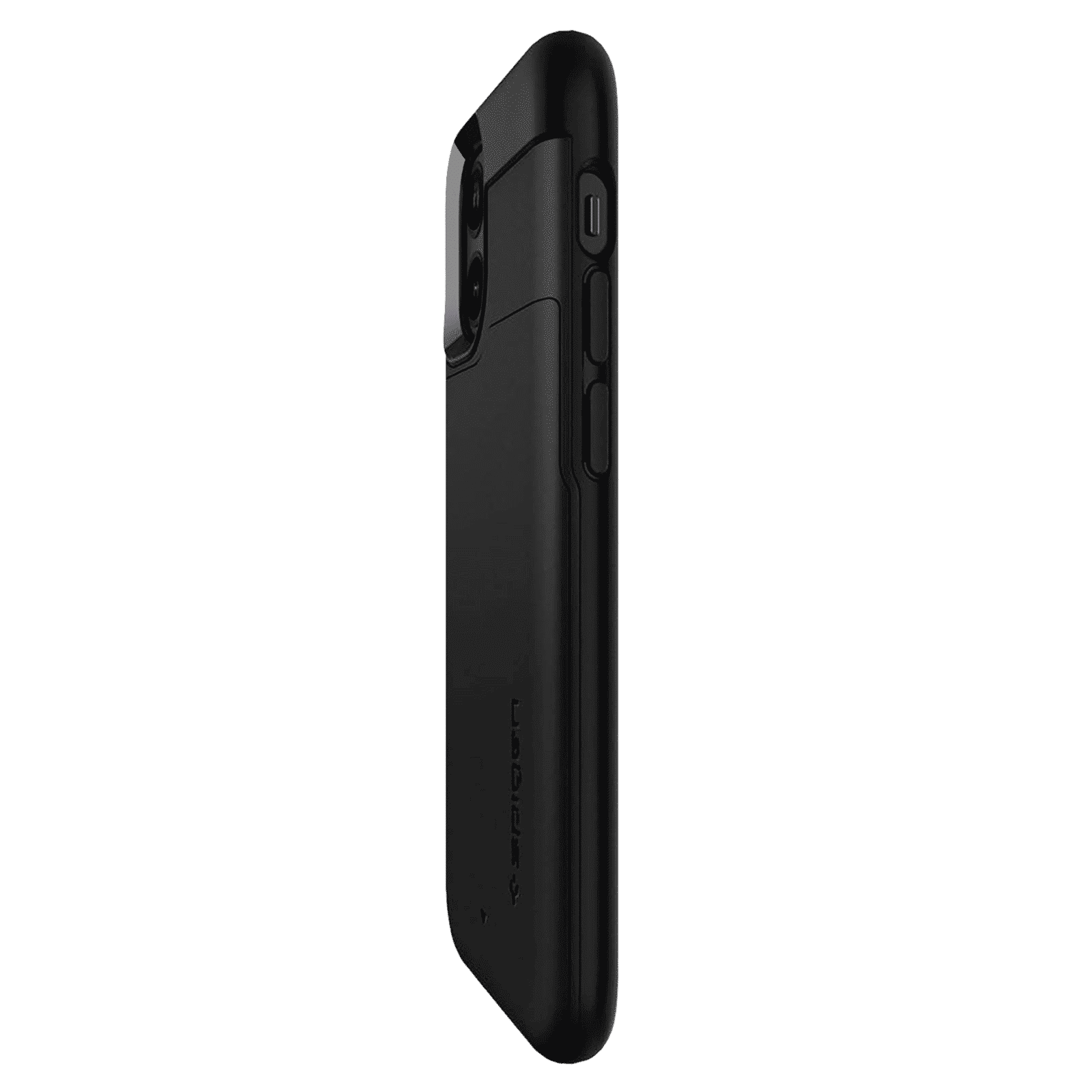 spigen Slim Armor CS Polycarbonate & TPU Back Cover for Apple iPhone 12 mini (Air Cushion Technology, Black)_8