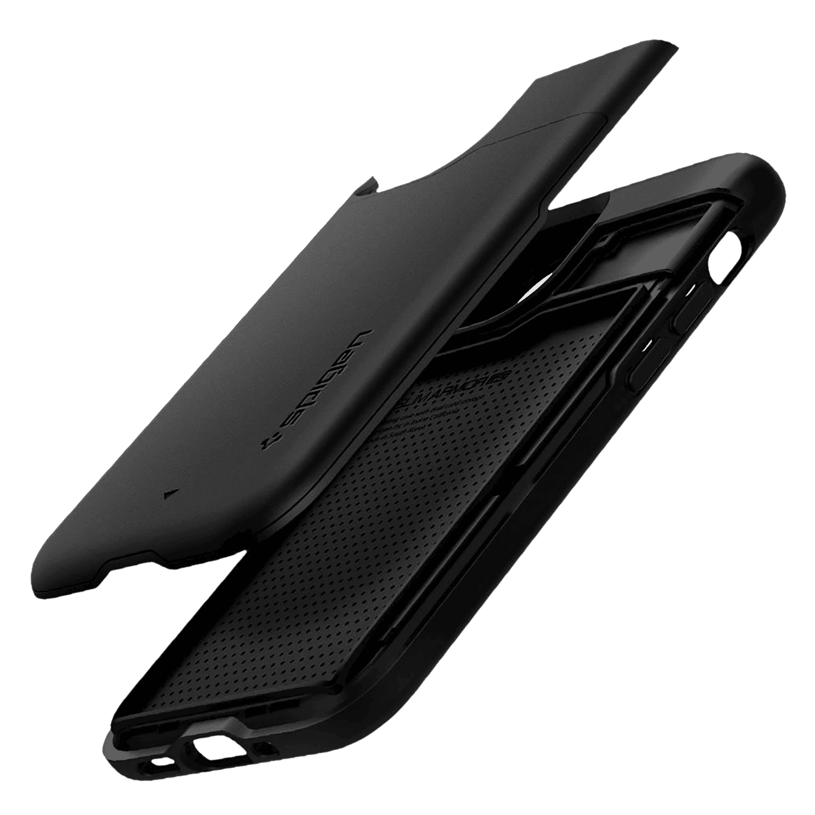 spigen Slim Armor CS Polycarbonate & TPU Back Cover for Apple iPhone 12 mini (Air Cushion Technology, Black)_10