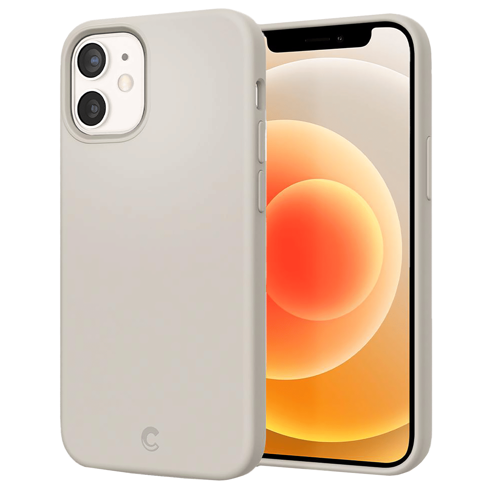 spigen Silicone Back Case For iPhone 12 Mini (Ergonomic Design, ACS01787, Beige)_1