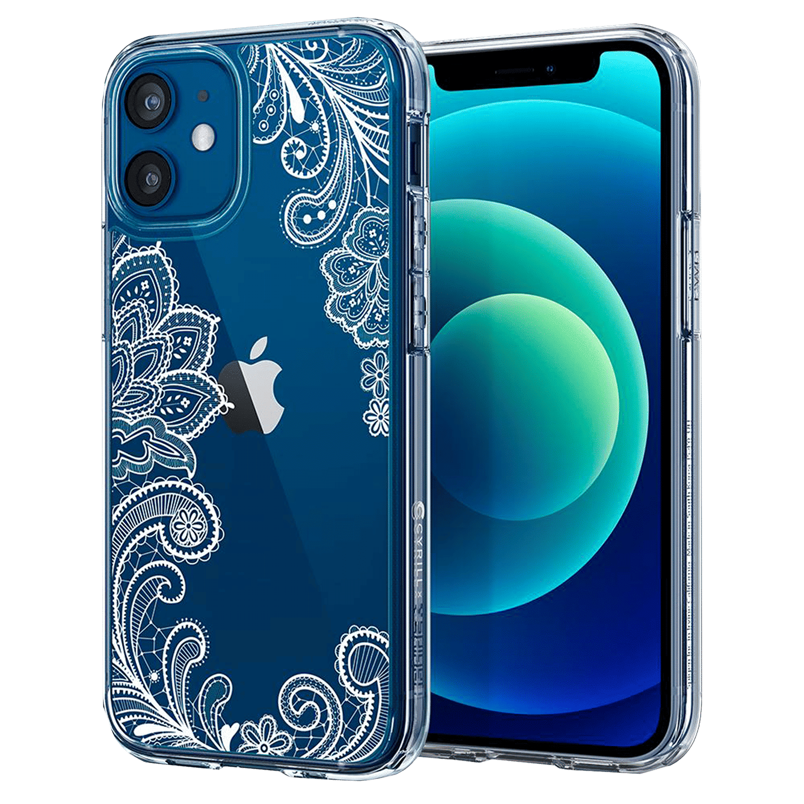 spigen Cyrill TPU Back Cover for Apple iPhone 12 Mini (Camera Bumper, White Mandala) spigen Cyrill TPU Back Cover for Apple iPhone 12 Mini (Camera Bumper, White Mandala)_1