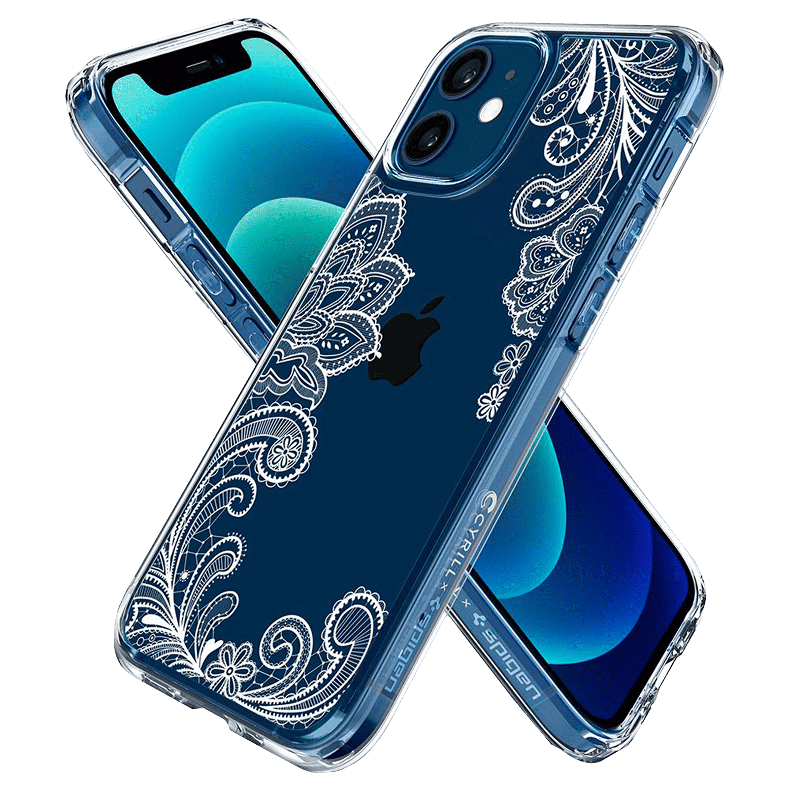 spigen Cyrill TPU Back Cover for Apple iPhone 12 Mini (Camera Bumper, White Mandala) spigen Cyrill TPU Back Cover for Apple iPhone 12 Mini (Camera Bumper, White Mandala)_8