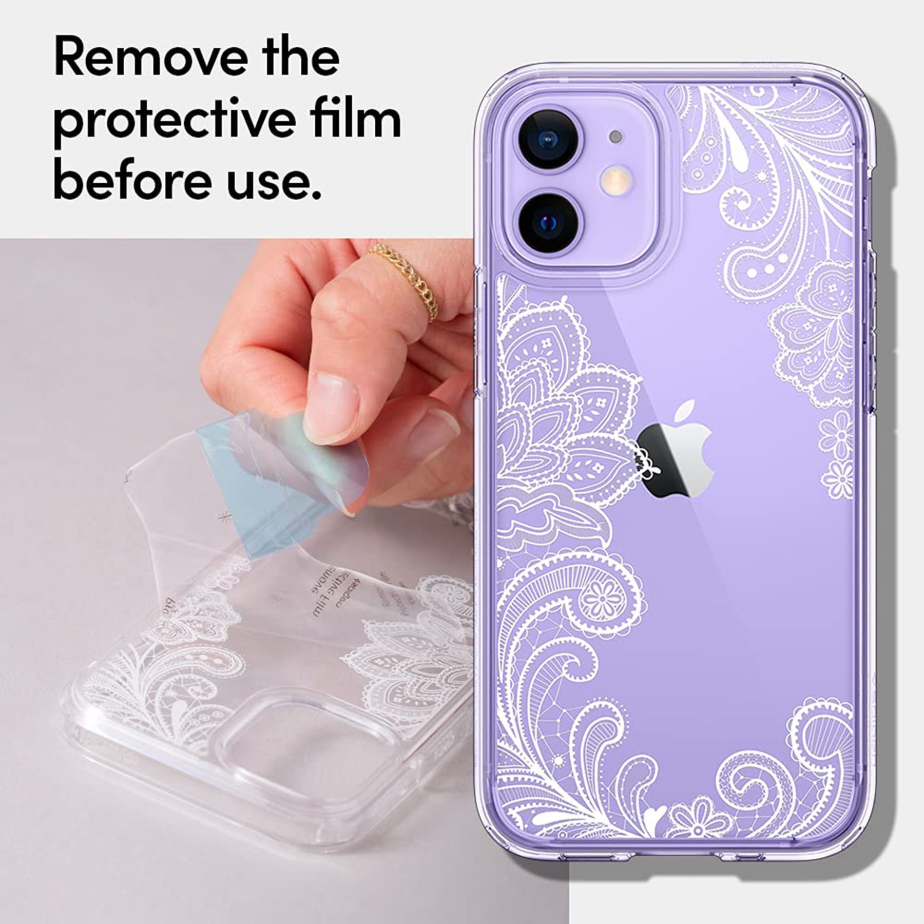 spigen Cyrill TPU Back Cover for Apple iPhone 12 Mini (Camera Bumper, White Mandala) spigen Cyrill TPU Back Cover for Apple iPhone 12 Mini (Camera Bumper, White Mandala)_10