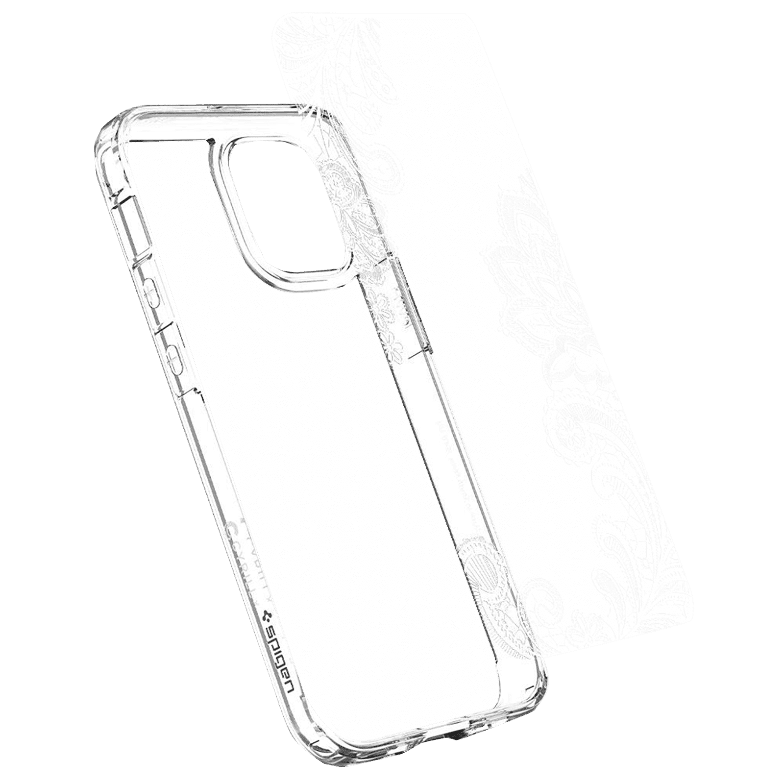 spigen Cyrill TPU Back Cover for Apple iPhone 12 Mini (Camera Bumper, White Mandala) spigen Cyrill TPU Back Cover for Apple iPhone 12 Mini (Camera Bumper, White Mandala)_5