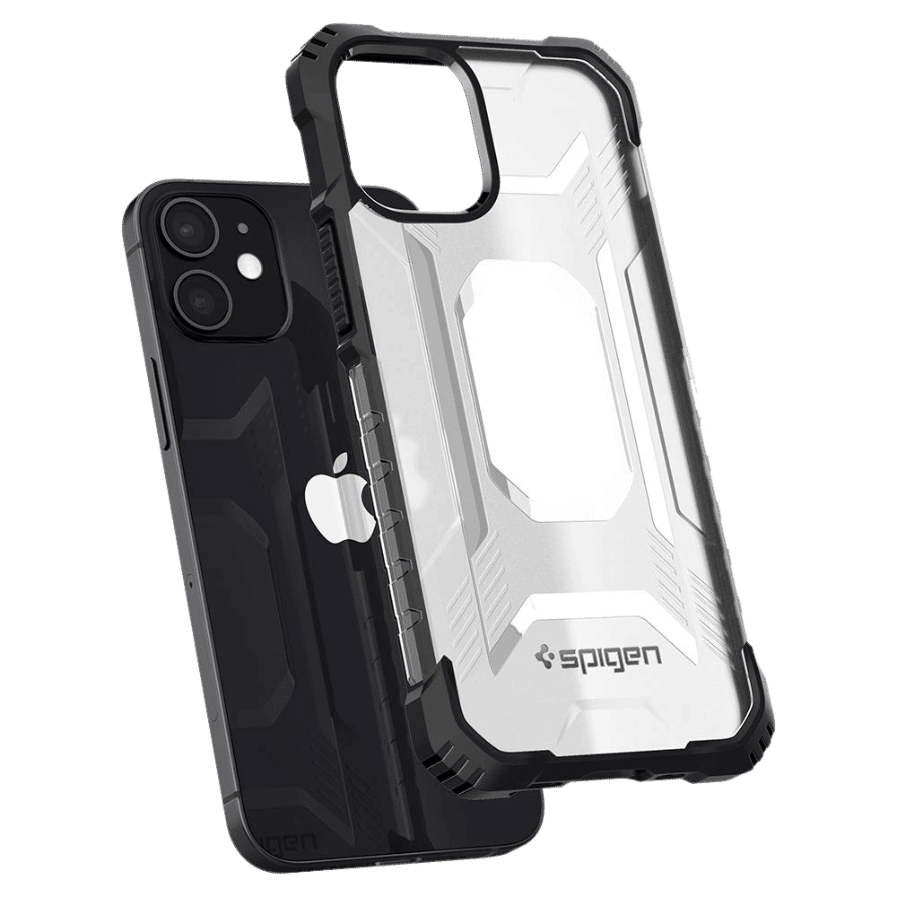 spigen Nitro Force TPU & Polycarbonate Back Cover for Apple iPhone 12 Mini (Air Cushion Technology, Clear)_9