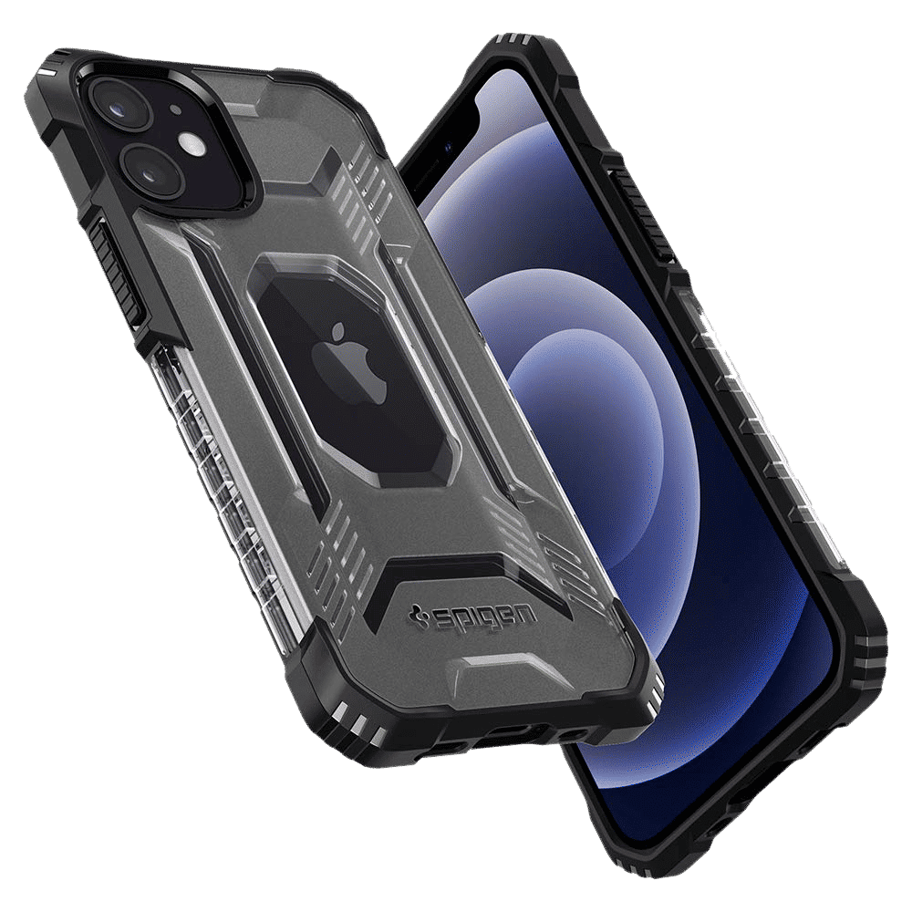 spigen Nitro Force TPU & Polycarbonate Back Cover for Apple iPhone 12 Mini (Air Cushion Technology, Clear)_10
