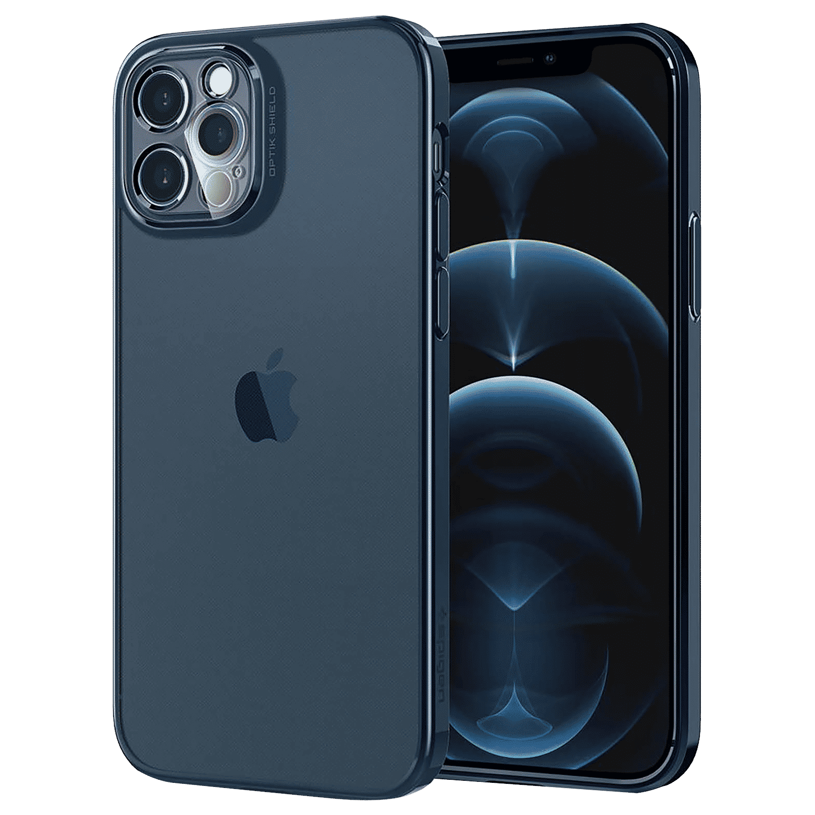 spigen TPU Back Cover for Apple iPhone 12 Pro (Air Cushion Technology, Chrome Pacific)_1