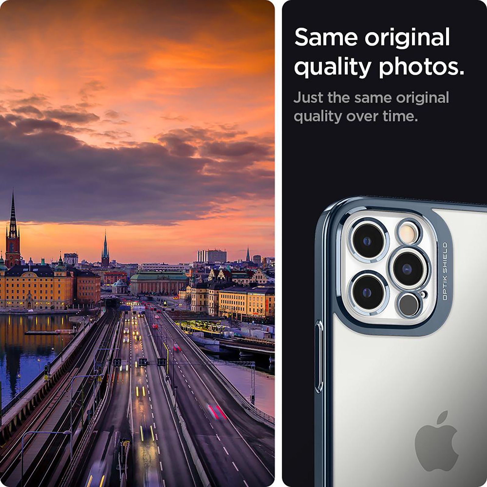 spigen TPU Back Cover for Apple iPhone 12 Pro (Air Cushion Technology, Chrome Pacific)_5