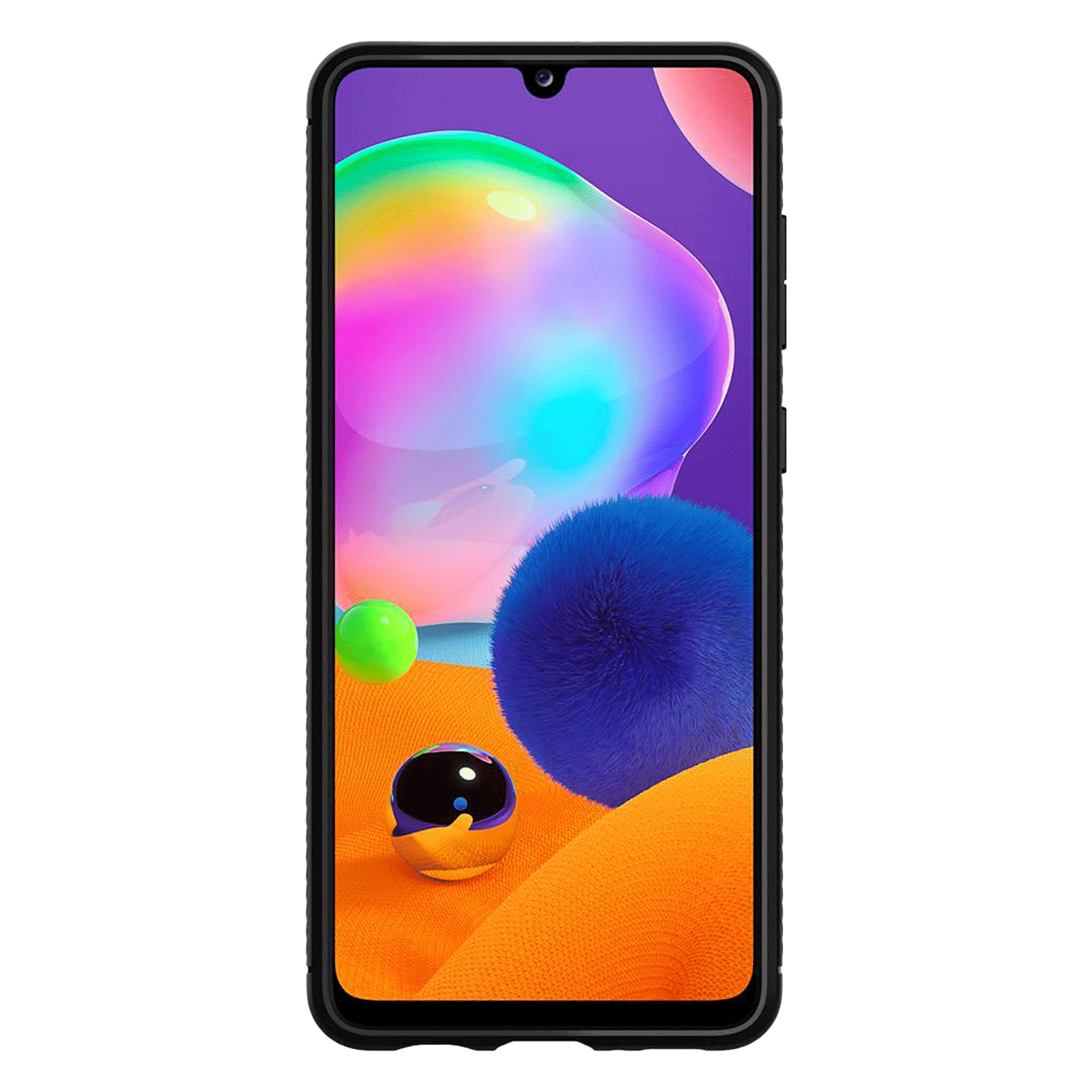 spigen Rugged Armor Soft TPU Back Cover for SAMSUNG Galaxy A31 (Air Cushion Technology, Matte Black)_3