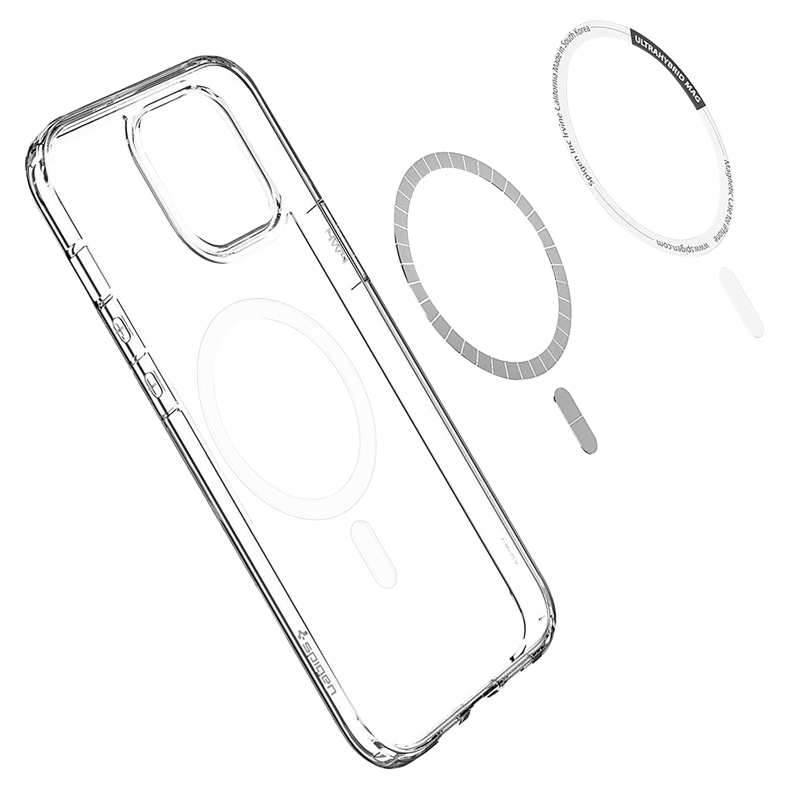 spigen Ultra Hybrid Mag TPU & Polycarbonate Back Cover for Apple iPhone 12 Pro Max (Air Cushion Technology, Graphite)_9