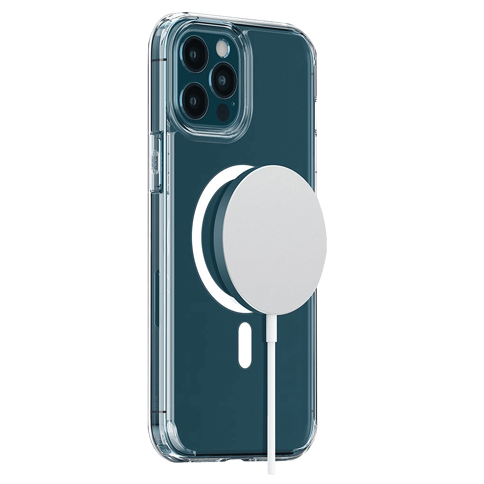 spigen Ultra Hybrid Mag TPU & Polycarbonate Back Cover for Apple iPhone 12 Pro Max (Air Cushion Technology, White)_10