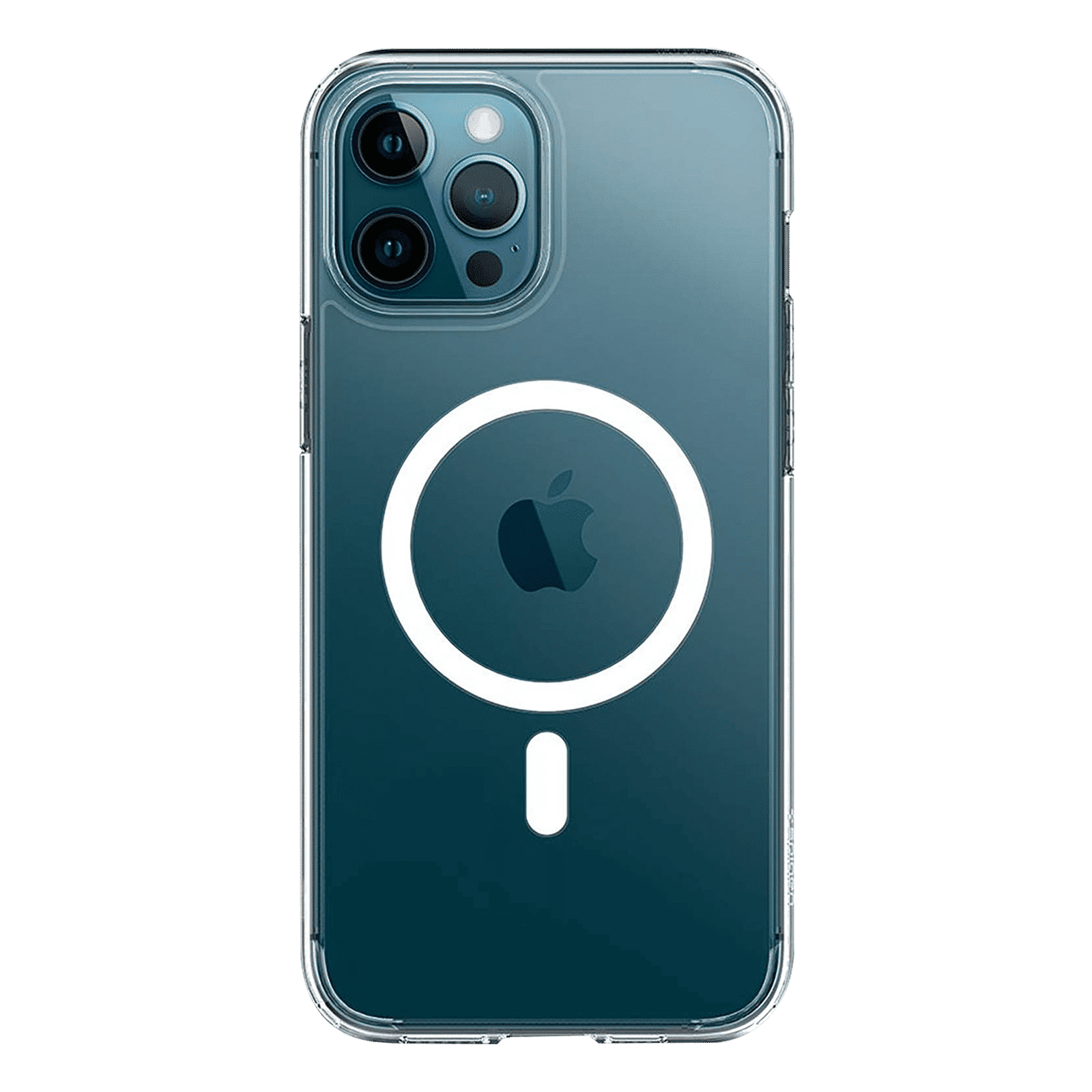 spigen Ultra Hybrid Mag TPU & Polycarbonate Back Cover for Apple iPhone 12 Pro Max (Air Cushion Technology, White)_5