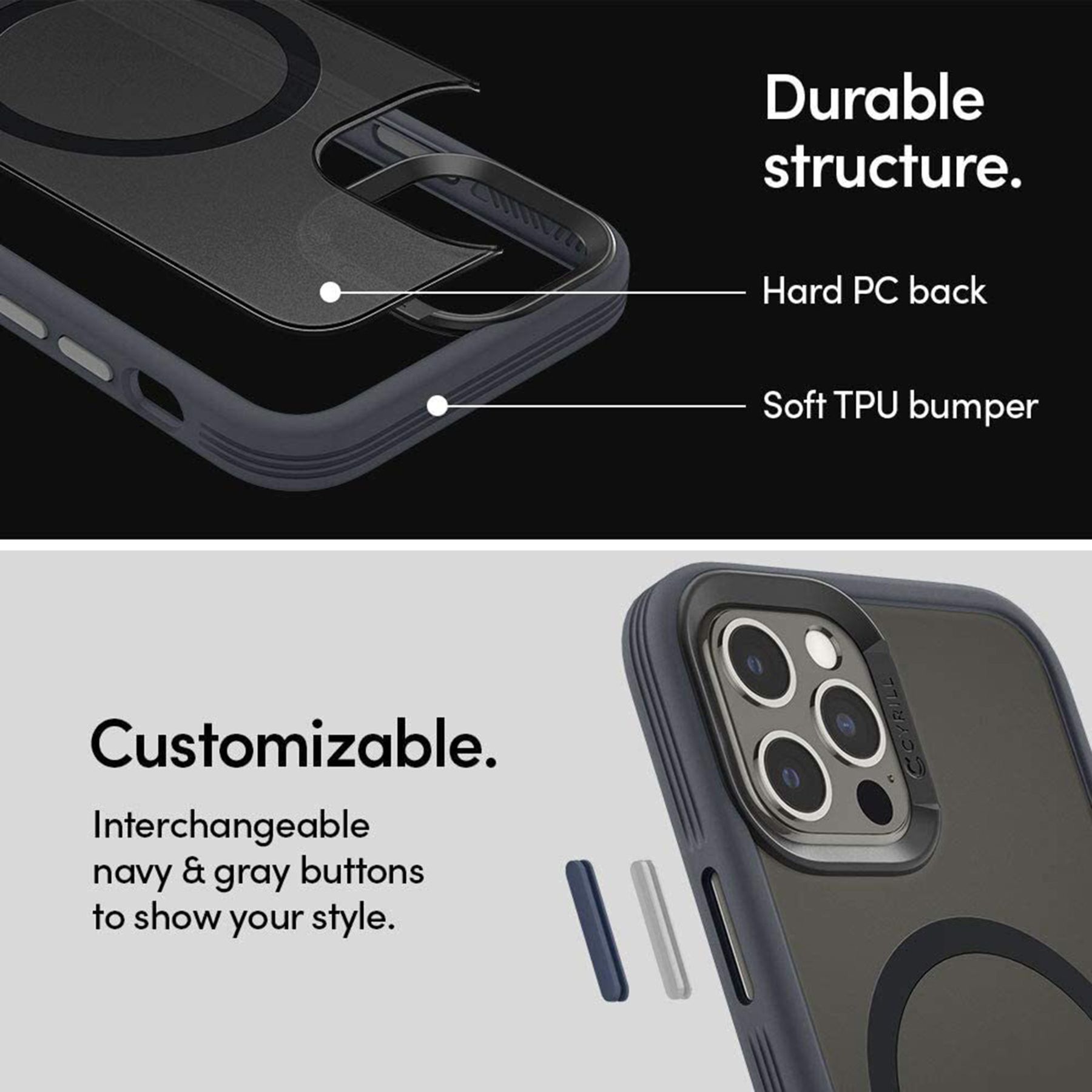 spigen Cyrill TPU Back Cover for Apple iPhone 12 Pro Max (MagSafe Supported case, Graphite)_6