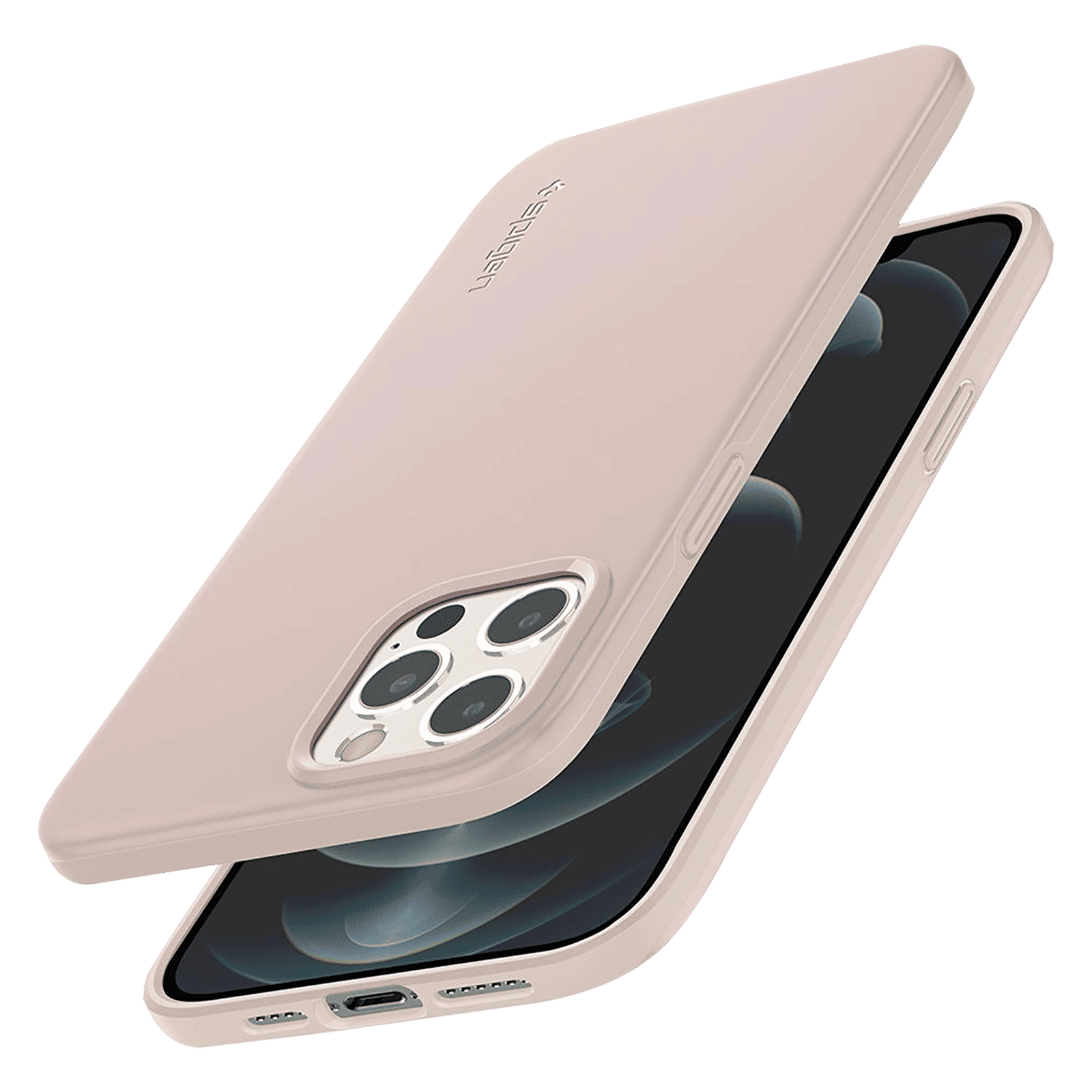 spigen Thin Fit Polycarbonate Back Cover for Apple iPhone 12 Pro Max (Wireless Charging Compatible, Pink Sand) spigen Thin Fit Polycarbonate Back Cover for Apple iPhone 12 Pro Max (Wireless Charging Compatible, Pink Sand)_11