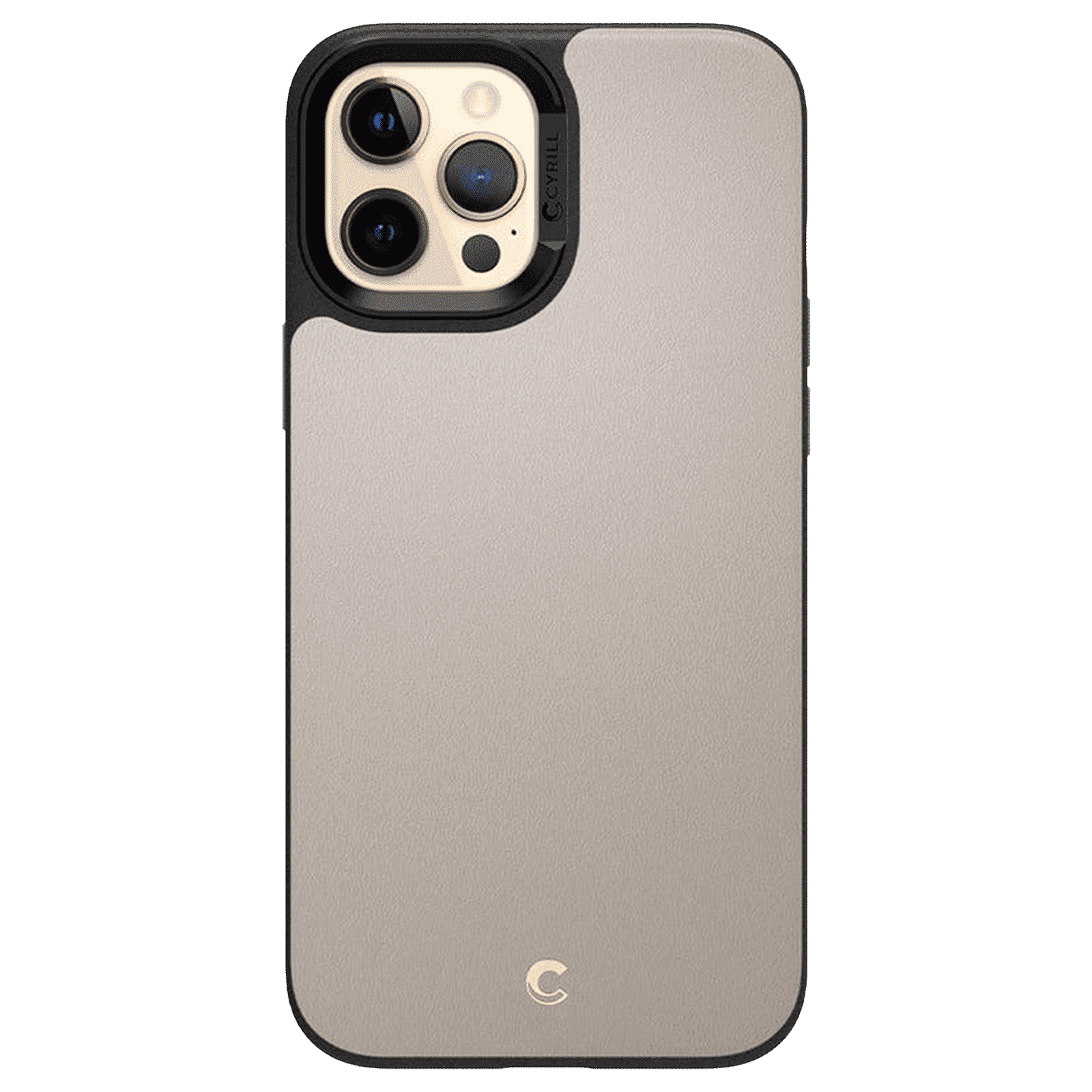 spigen Cyrill Polyurethane Leather Back Cover for Apple iPhone 12 Pro Max (Multi Layer Protection, Stone)_3