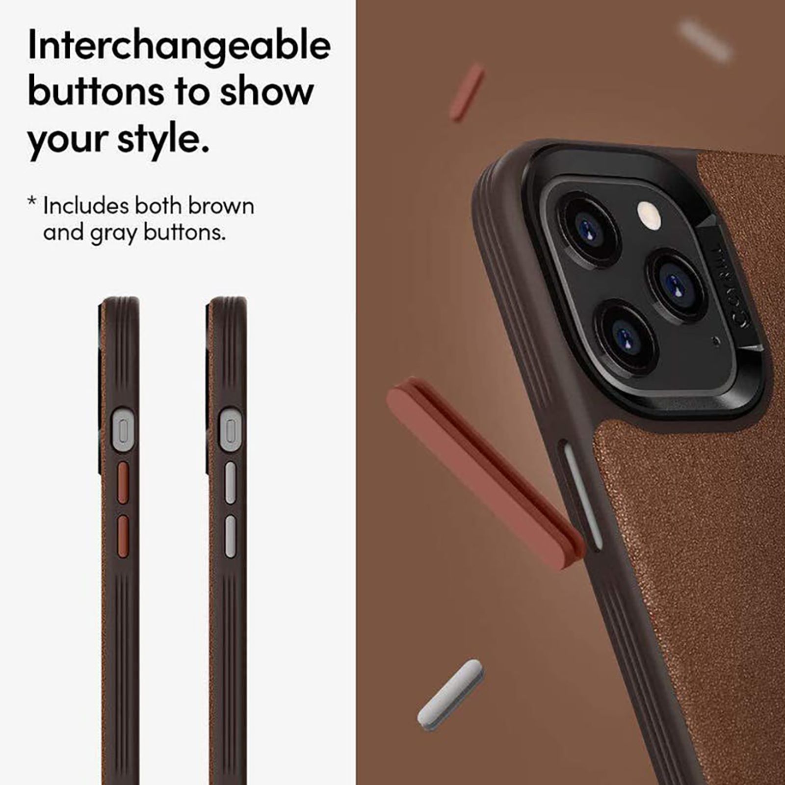 spigen Brick Soft Faux Leather, TPU & Polycarbonate Back Cover for Apple iPhone 12 Pro Max (Supports Wireless Charging, Saddle Brown)_13