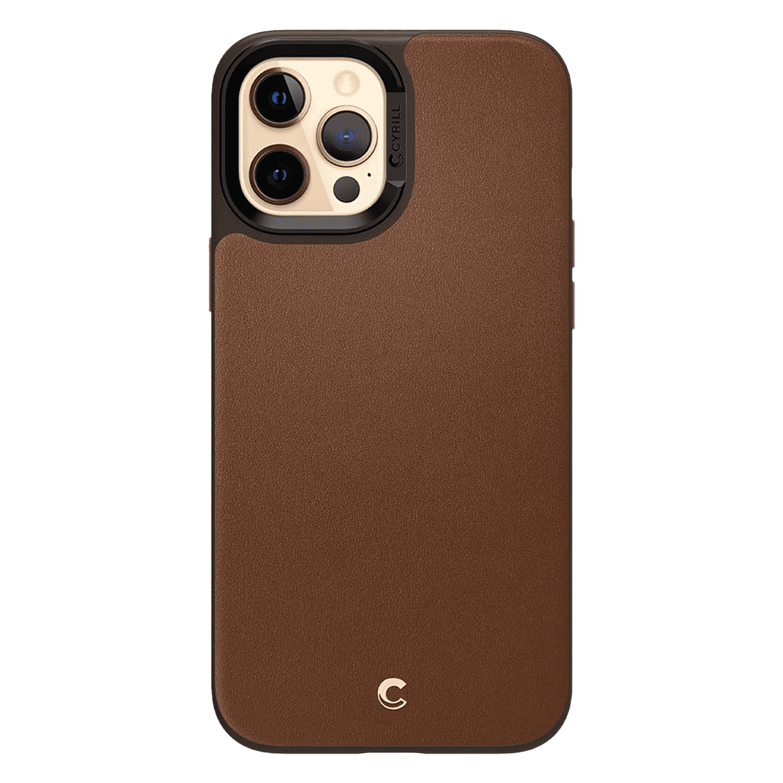 spigen Brick Soft Faux Leather, TPU & Polycarbonate Back Cover for Apple iPhone 12 Pro Max (Supports Wireless Charging, Saddle Brown)_4