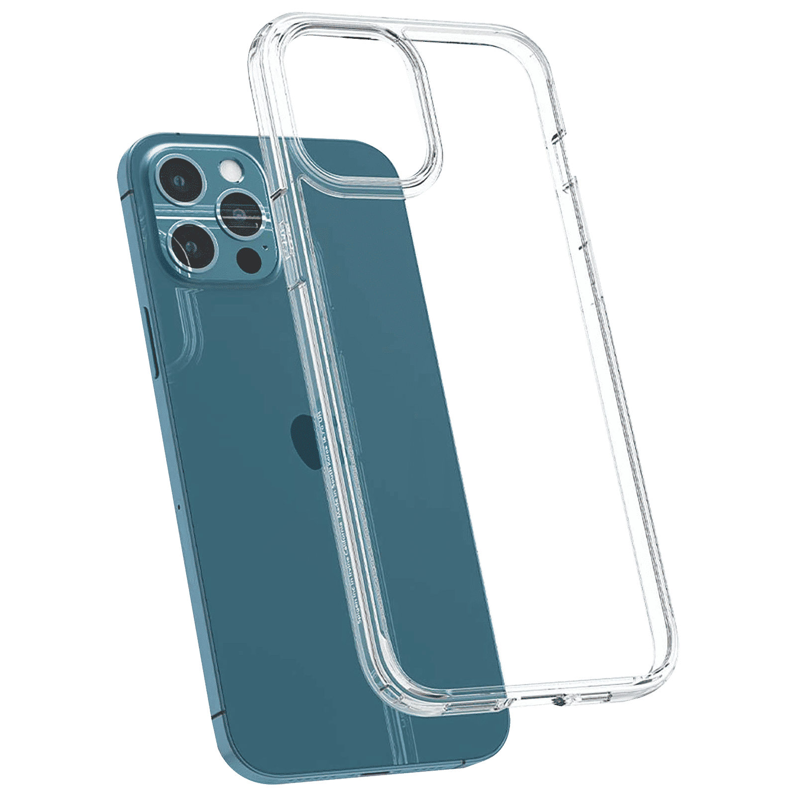 spigen Ultra Hybrid TPU & Polycarbonate Back Cover for Apple iPhone 12 Pro Max (Air Cushion Technology, Crystal Clear)_9