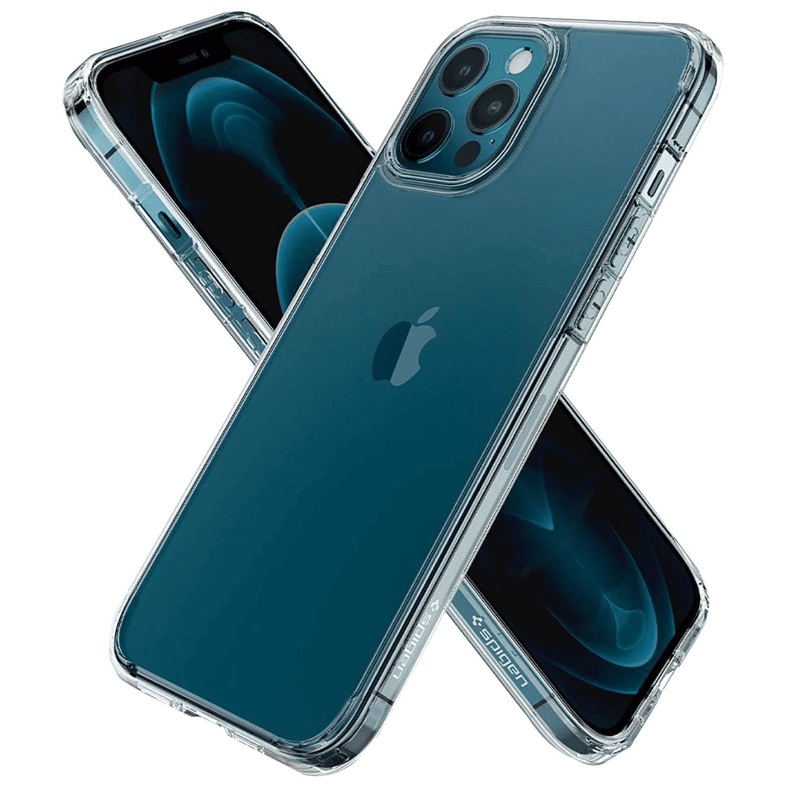 spigen Ultra Hybrid TPU & Polycarbonate Back Cover for Apple iPhone 12 Pro Max (Air Cushion Technology, Crystal Clear)_10