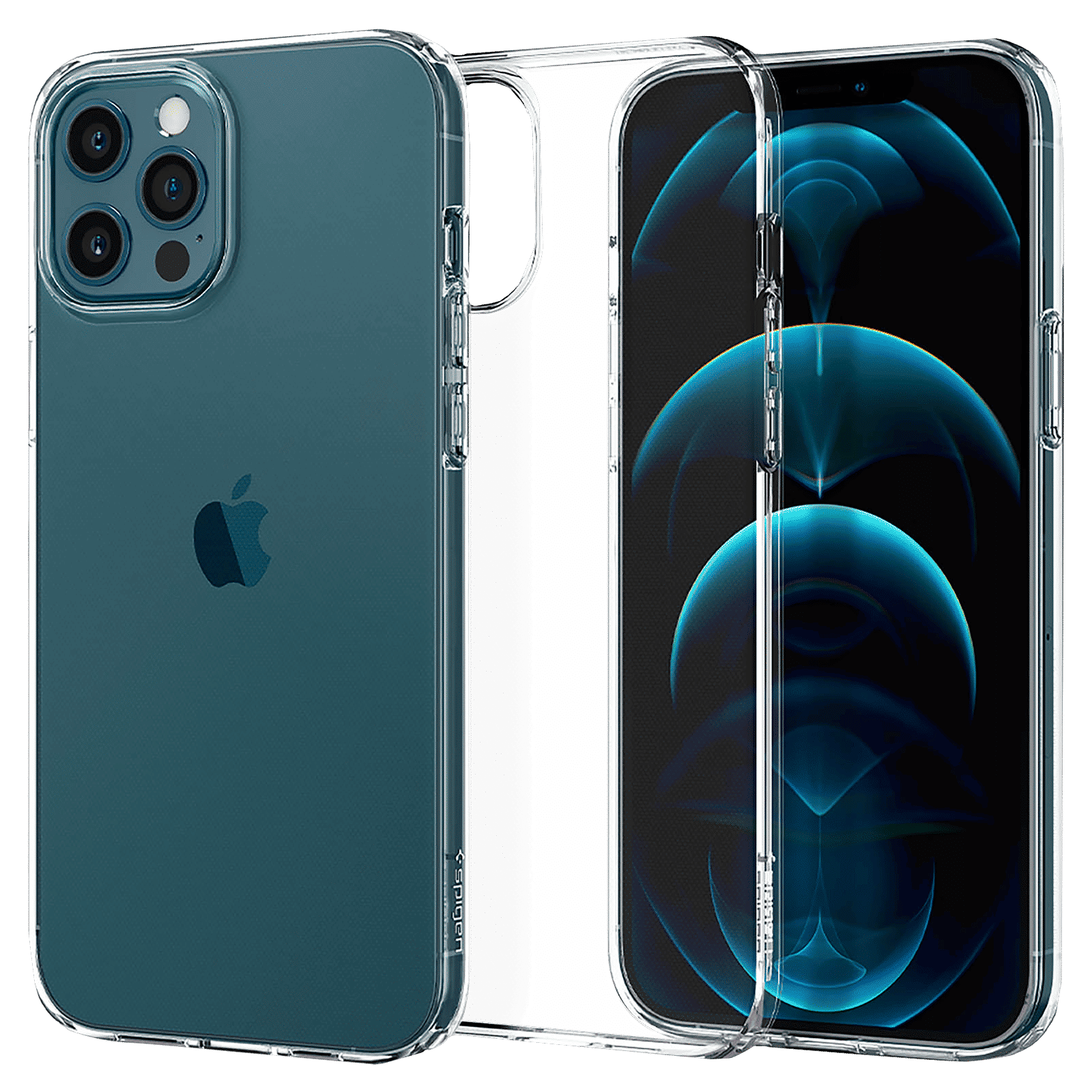 spigen Crystal Flex TPU Back Cover for Apple iPhone 12 Pro Max (Supports Wireless Charging, Crystal Clear)_1