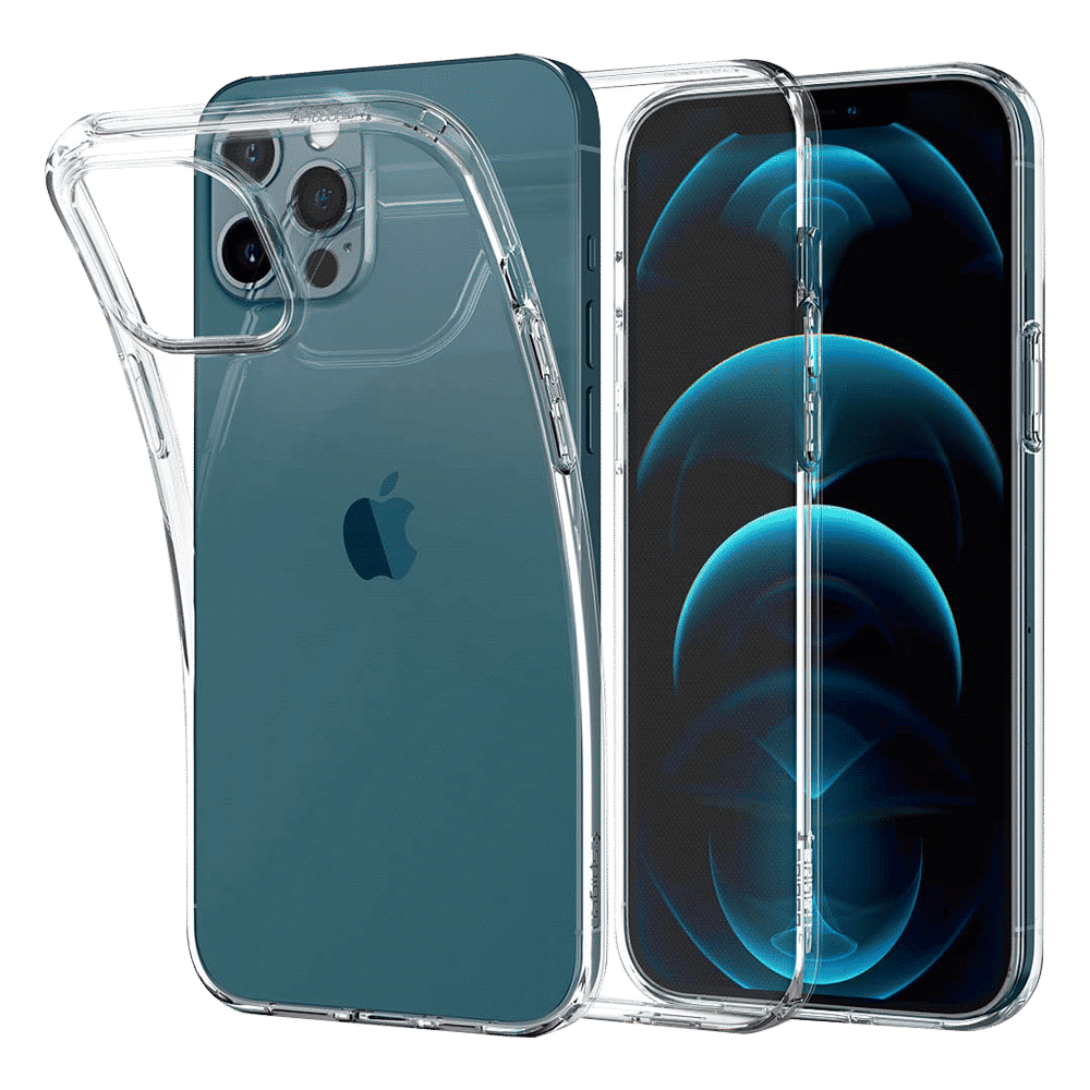 spigen Crystal Flex TPU Back Cover for Apple iPhone 12 Pro Max (Supports Wireless Charging, Crystal Clear)_8