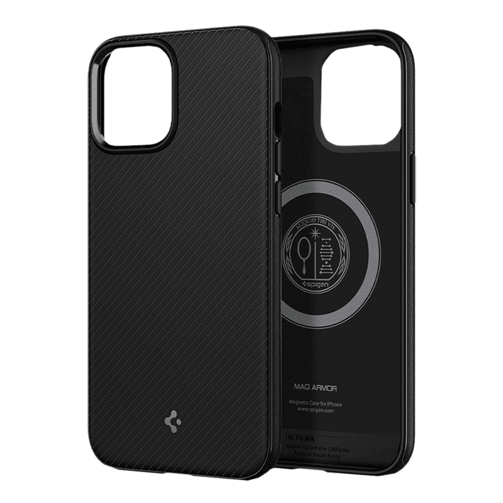 spigen TPU Back Cover for Apple iPhone 12 Pro Max (Air Cushion Technology,, Matte Black)_15