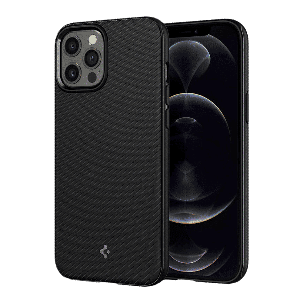 spigen TPU Back Cover for Apple iPhone 12 Pro Max (Air Cushion Technology,, Matte Black)_17