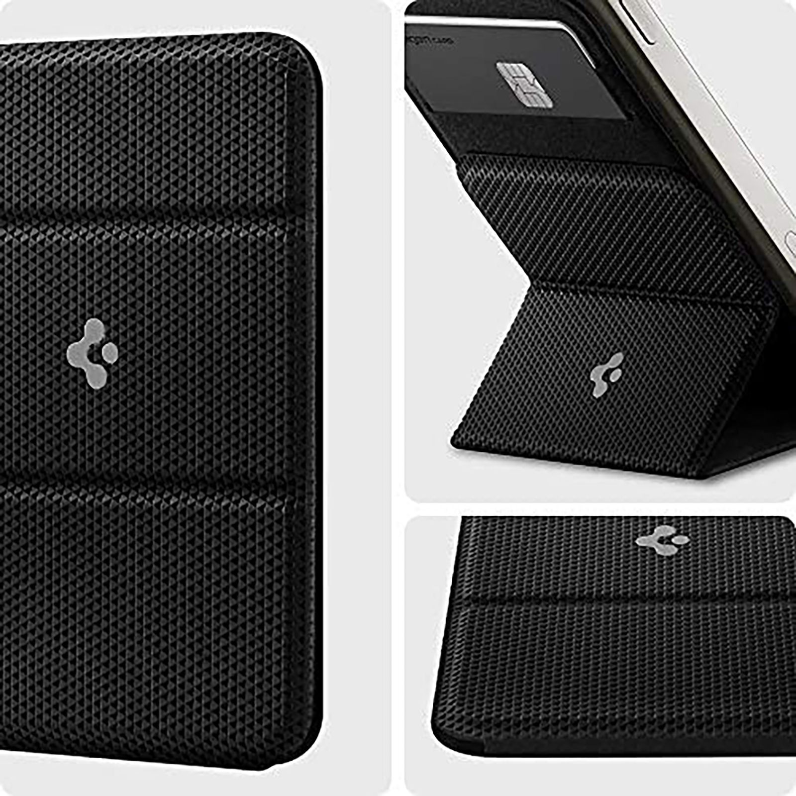 spigen Smart Fold Wallet Card Holder For Apple iPhone 12/iPhone 12 Pro/iPhone 12 Mini (Tri-Fold Design, AMP02746, Black)_10