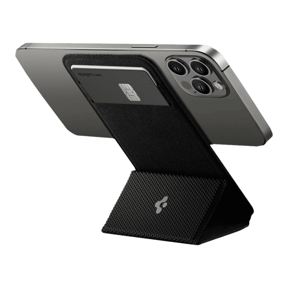 spigen Smart Fold Wallet Card Holder For Apple iPhone 12/iPhone 12 Pro/iPhone 12 Mini (Tri-Fold Design, AMP02746, Black)_14