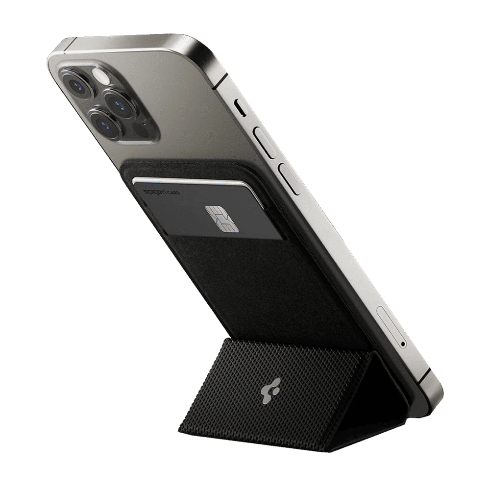 spigen Smart Fold Wallet Card Holder For Apple iPhone 12/iPhone 12 Pro/iPhone 12 Mini (Tri-Fold Design, AMP02746, Black)_5