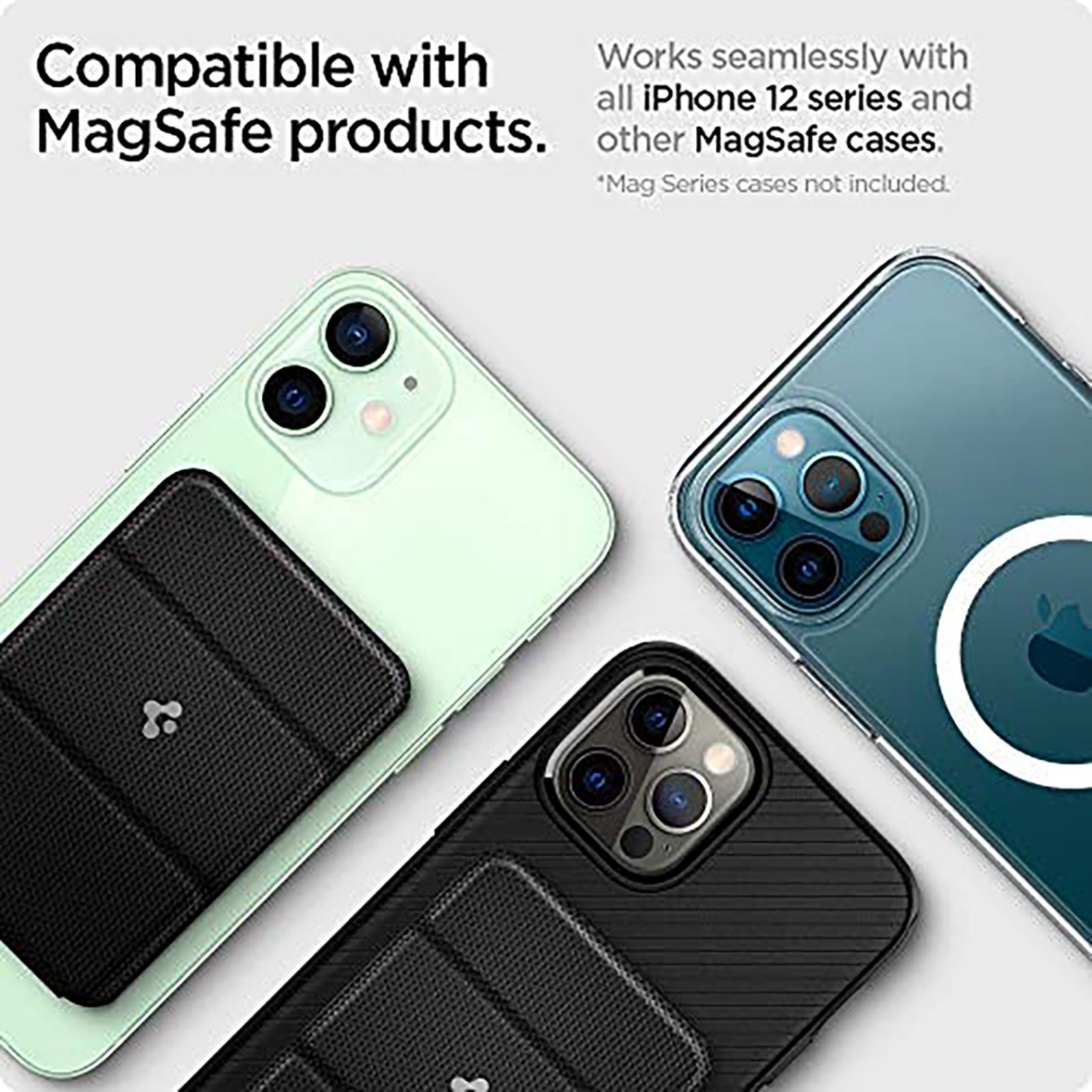 spigen Smart Fold Wallet Card Holder For Apple iPhone 12/iPhone 12 Pro/iPhone 12 Mini (Tri-Fold Design, AMP02746, Black)_9