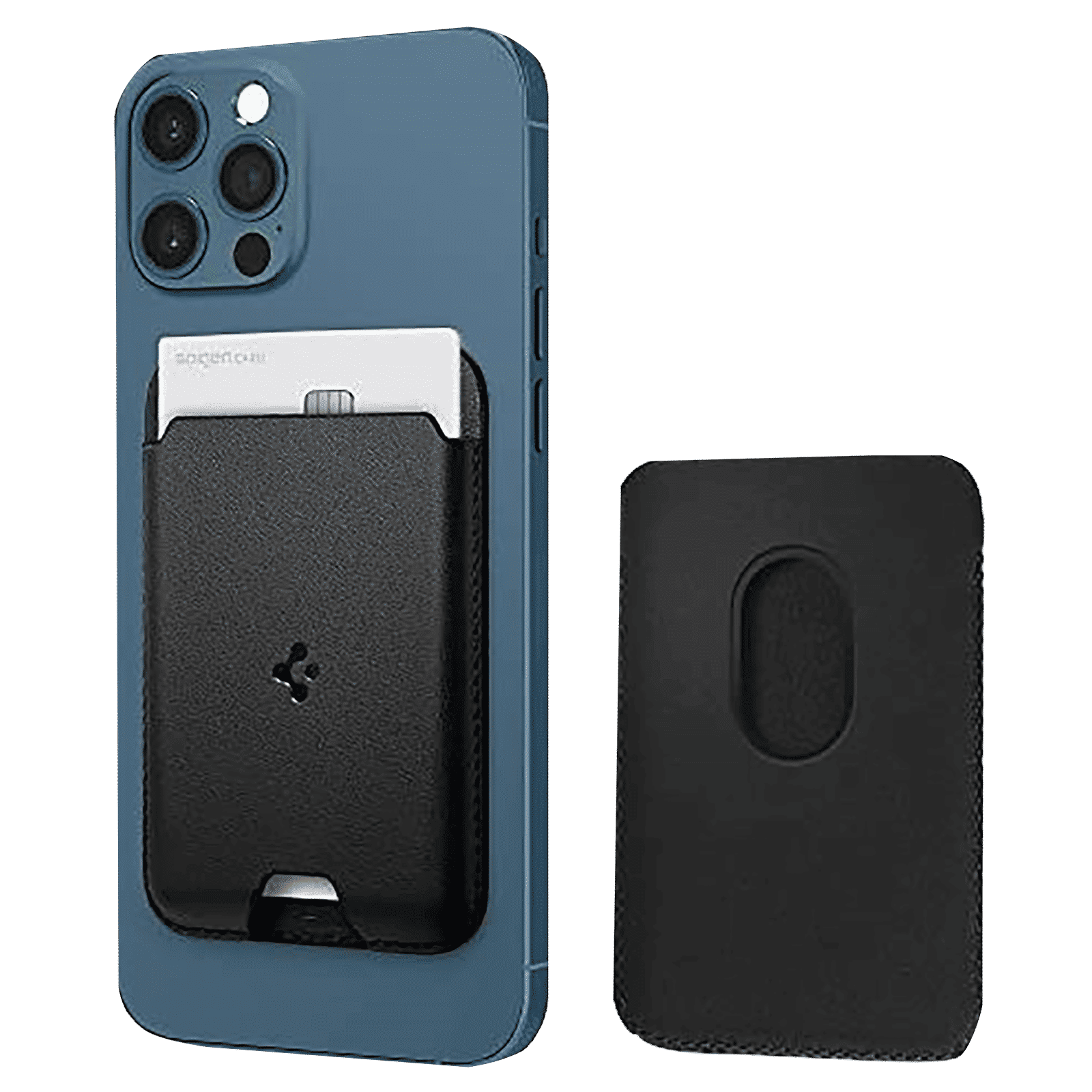 spigen Valentinus PU Leather & Magnet Card Holder For Apple iPhone 12 Series (Slim Form Factor, AMP02284, Black)_1