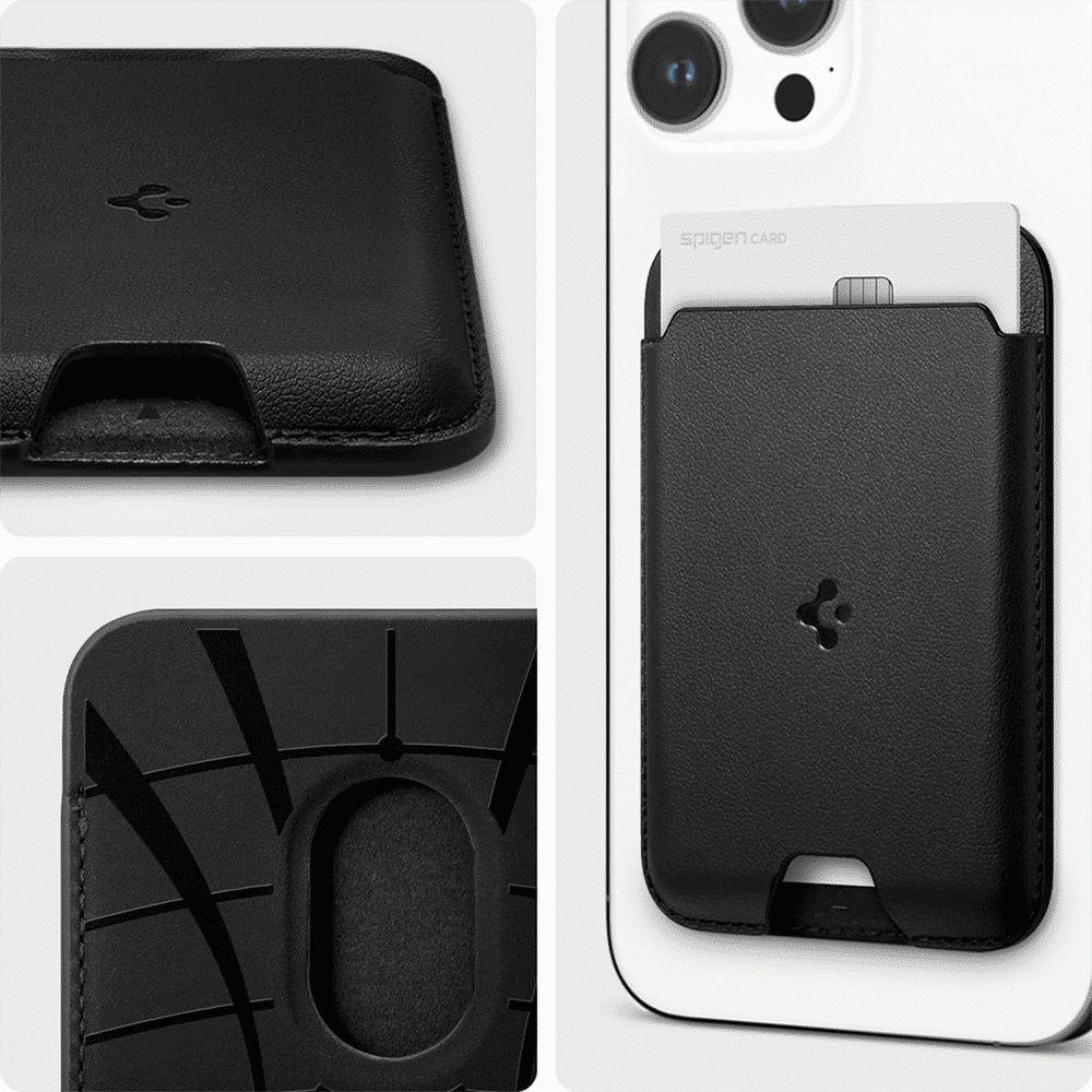 spigen Valentinus PU Leather & Magnet Card Holder For Apple iPhone 12 Series (Slim Form Factor, AMP02284, Black)_16