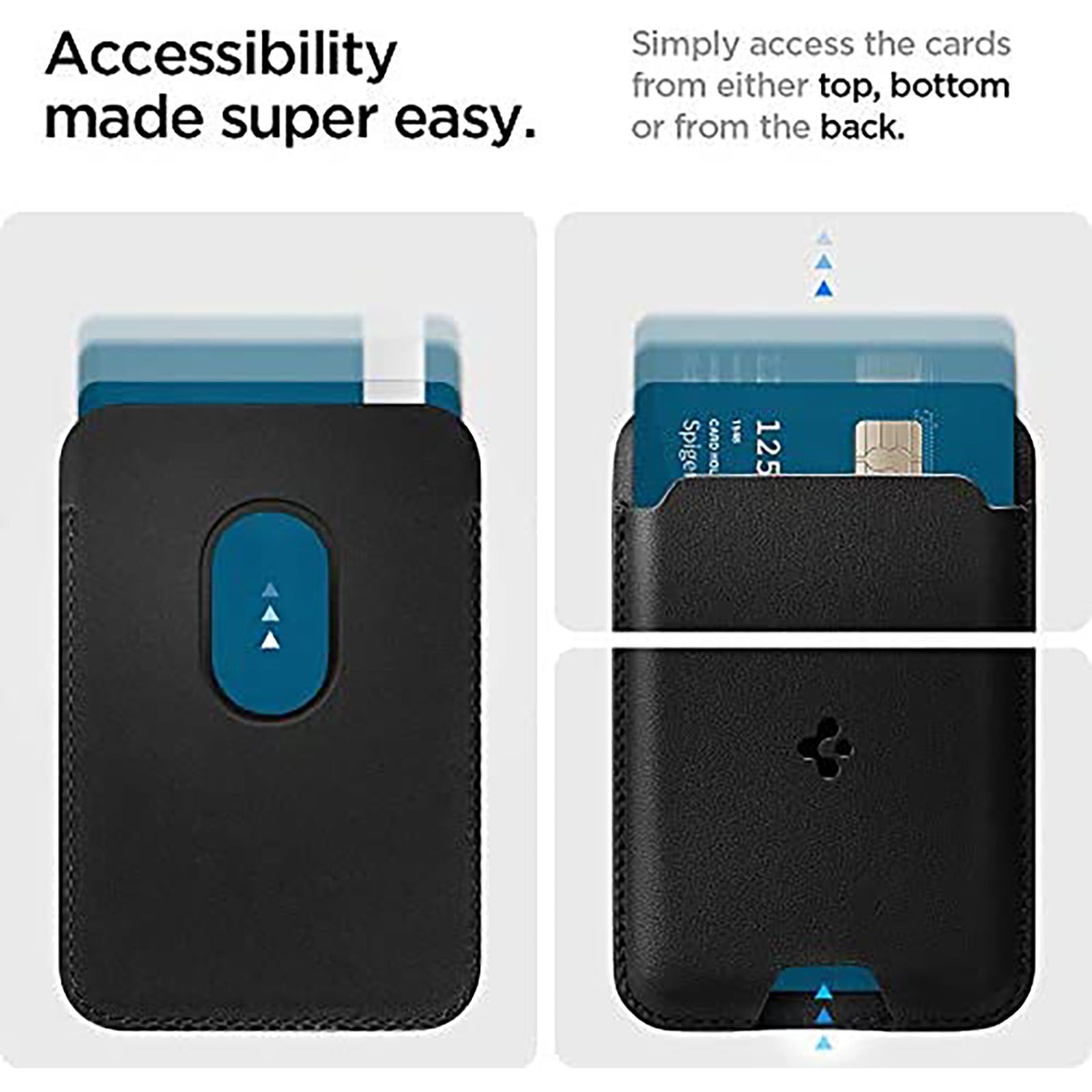 spigen Valentinus PU Leather & Magnet Card Holder For Apple iPhone 12 Series (Slim Form Factor, AMP02284, Black)_4