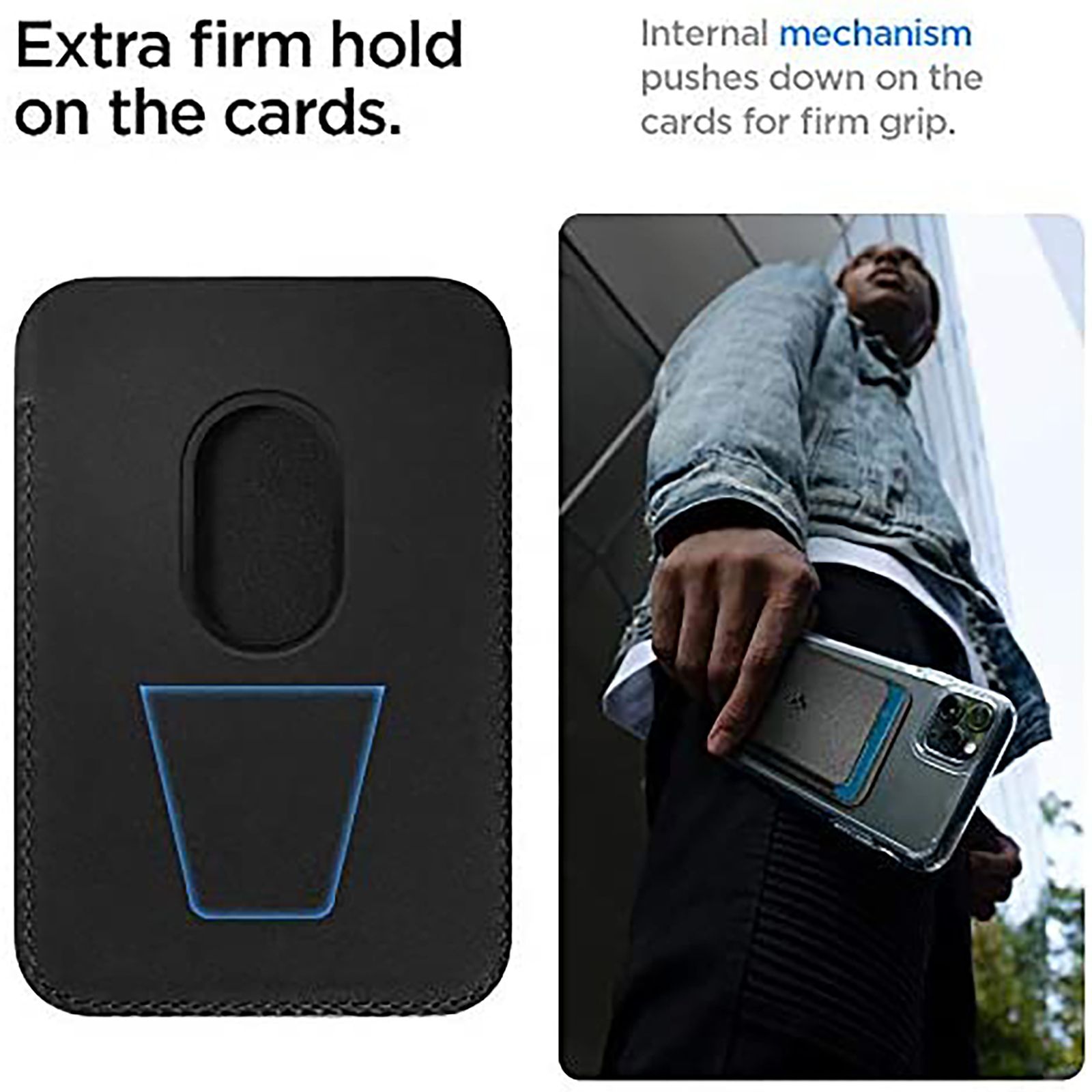 spigen Valentinus PU Leather & Magnet Card Holder For Apple iPhone 12 Series (Slim Form Factor, AMP02284, Black)_5