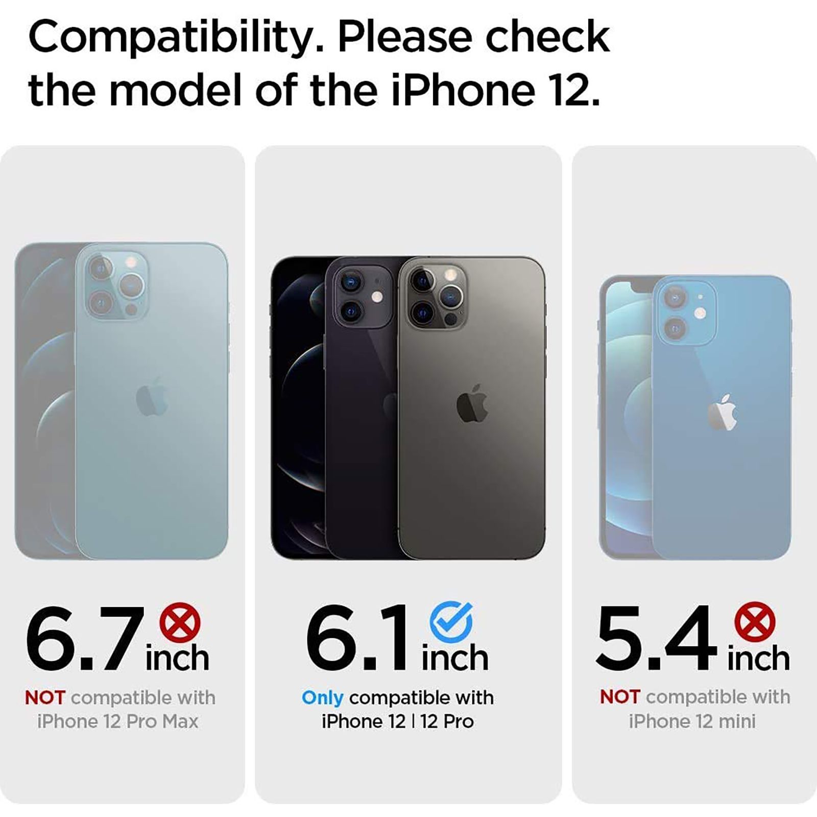 spigen Ultra Hybrid Polycarbonate & TPU Back Cover for Apple iPhone 12, 12 Pro (Supports Wireless Charging, Navy Blue)_4