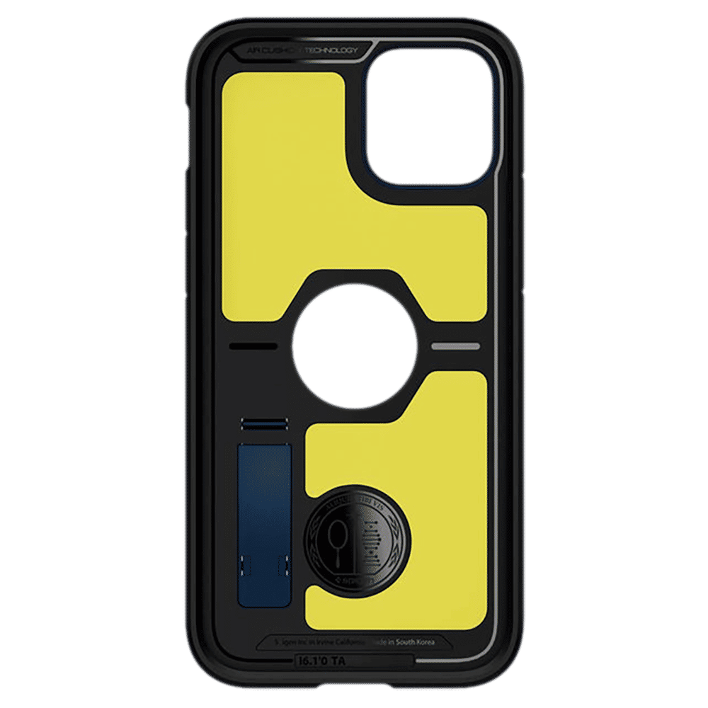 spigen Tough Armor Polycarbonate & TPU Back Cover for Apple iPhone 12, 12 Pro (Supports Wireless Charging, Navy Blue)_19