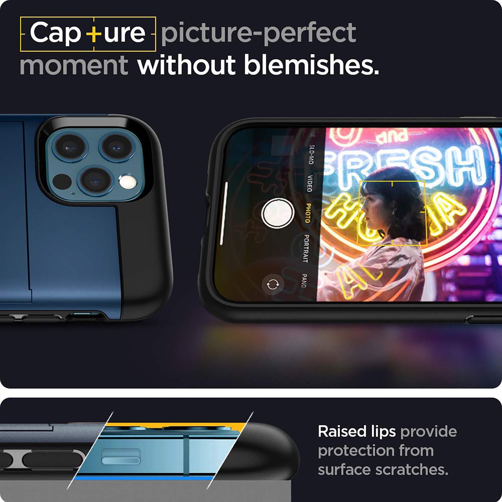 spigen Slim Armor CS TPU & Polycarbonate Back Cover for Apple iPhone 12, 12 Pro (Air Cushion Technology, Navy Blue) spigen Slim Armor CS TPU & Polycarbonate Back Cover for Apple iPhone 12, 12 Pro (Air Cushion Technology, Navy Blue)_10