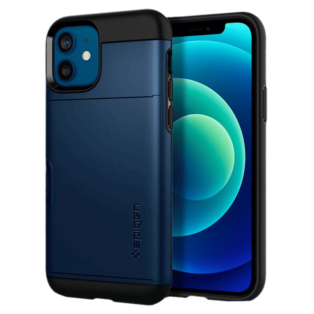 spigen Slim Armor CS TPU & Polycarbonate Back Cover for Apple iPhone 12, 12 Pro (Air Cushion Technology, Navy Blue) spigen Slim Armor CS TPU & Polycarbonate Back Cover for Apple iPhone 12, 12 Pro (Air Cushion Technology, Navy Blue)_14