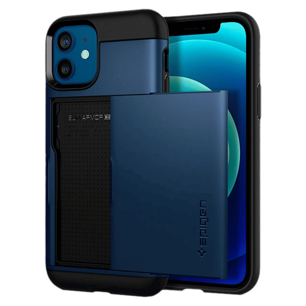 spigen Slim Armor CS TPU & Polycarbonate Back Cover for Apple iPhone 12, 12 Pro (Air Cushion Technology, Navy Blue) spigen Slim Armor CS TPU & Polycarbonate Back Cover for Apple iPhone 12, 12 Pro (Air Cushion Technology, Navy Blue)_15
