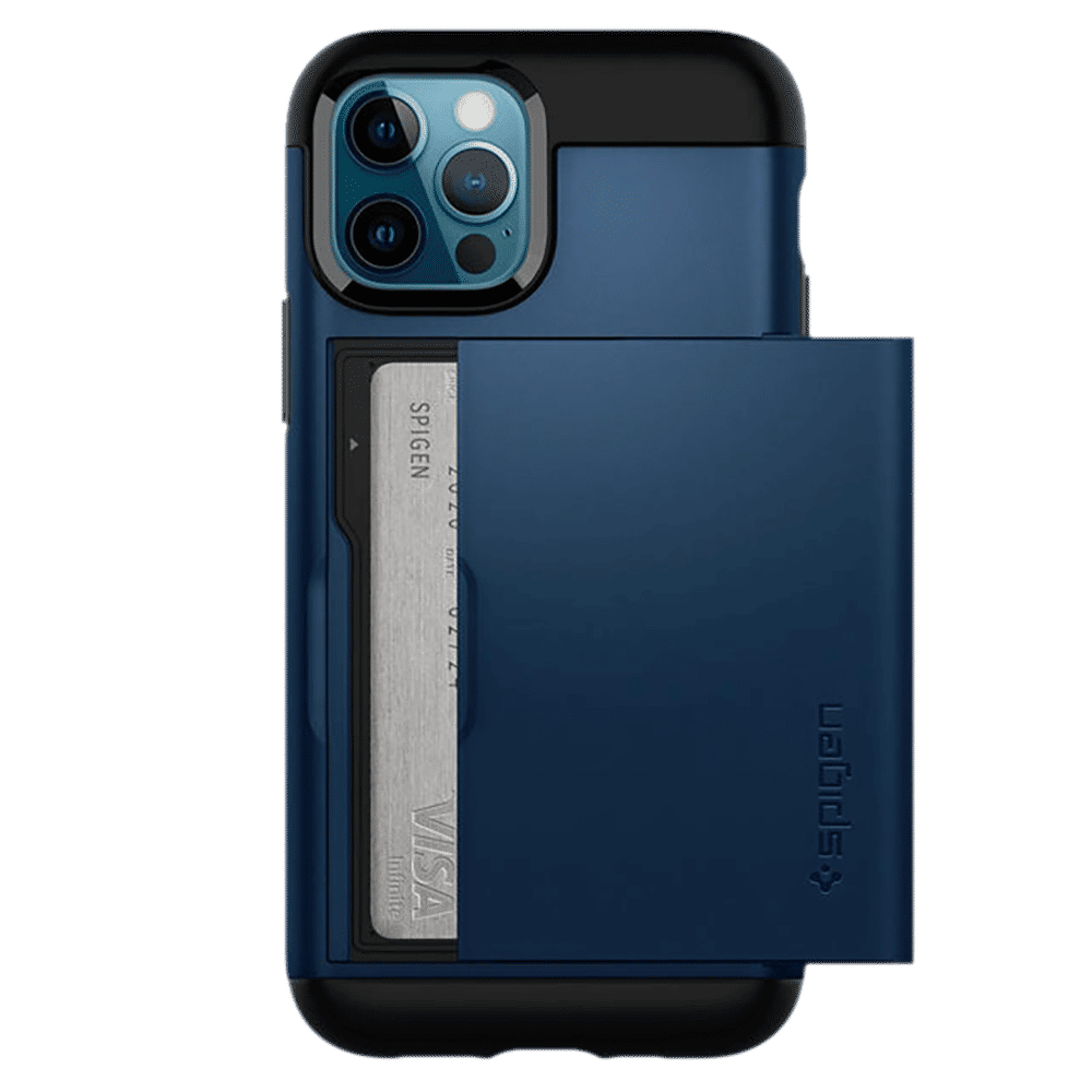 spigen Slim Armor CS TPU & Polycarbonate Back Cover for Apple iPhone 12, 12 Pro (Air Cushion Technology, Navy Blue) spigen Slim Armor CS TPU & Polycarbonate Back Cover for Apple iPhone 12, 12 Pro (Air Cushion Technology, Navy Blue)_16